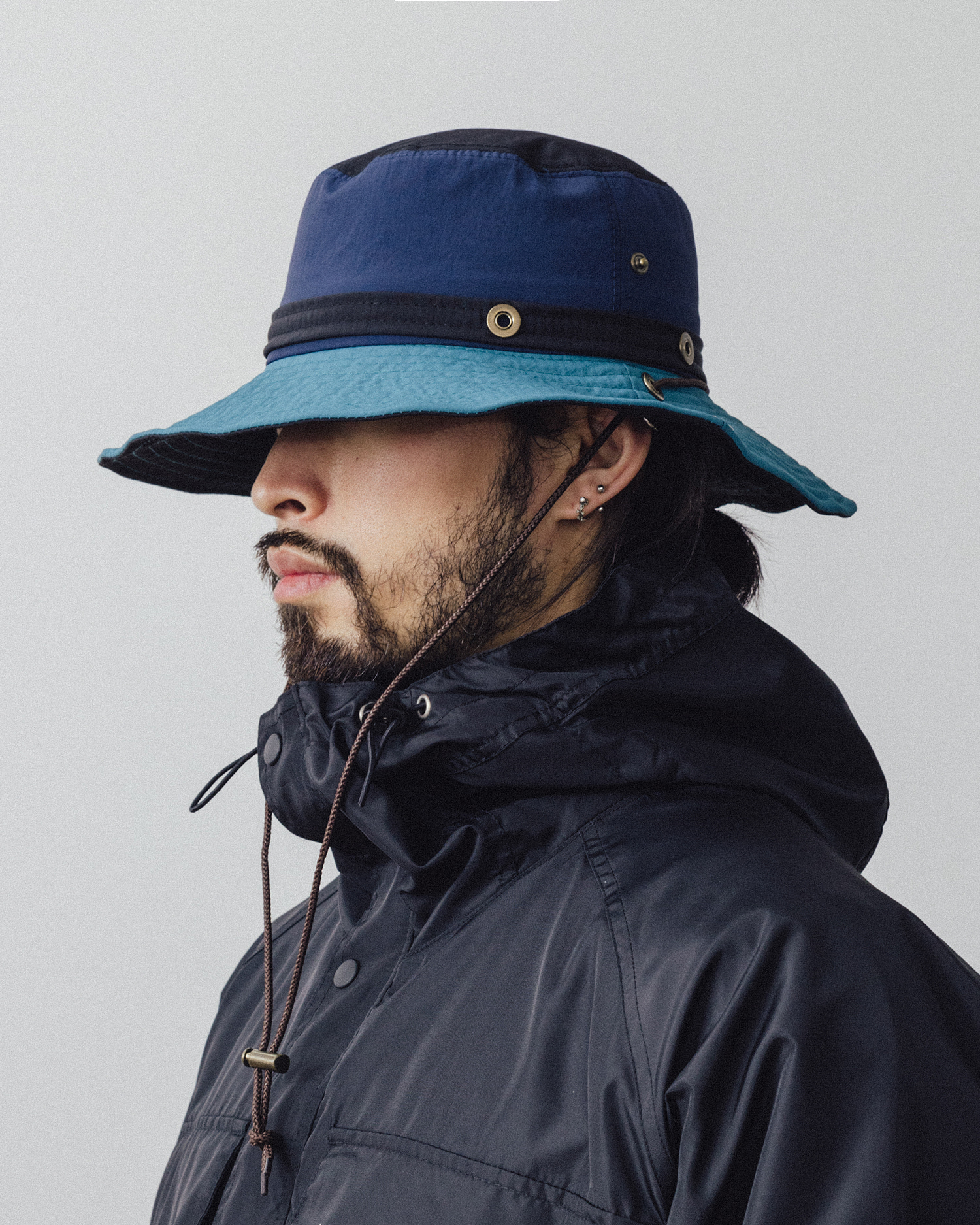 Color Block Mountain Boonie Hat - Navy &amp; Blue