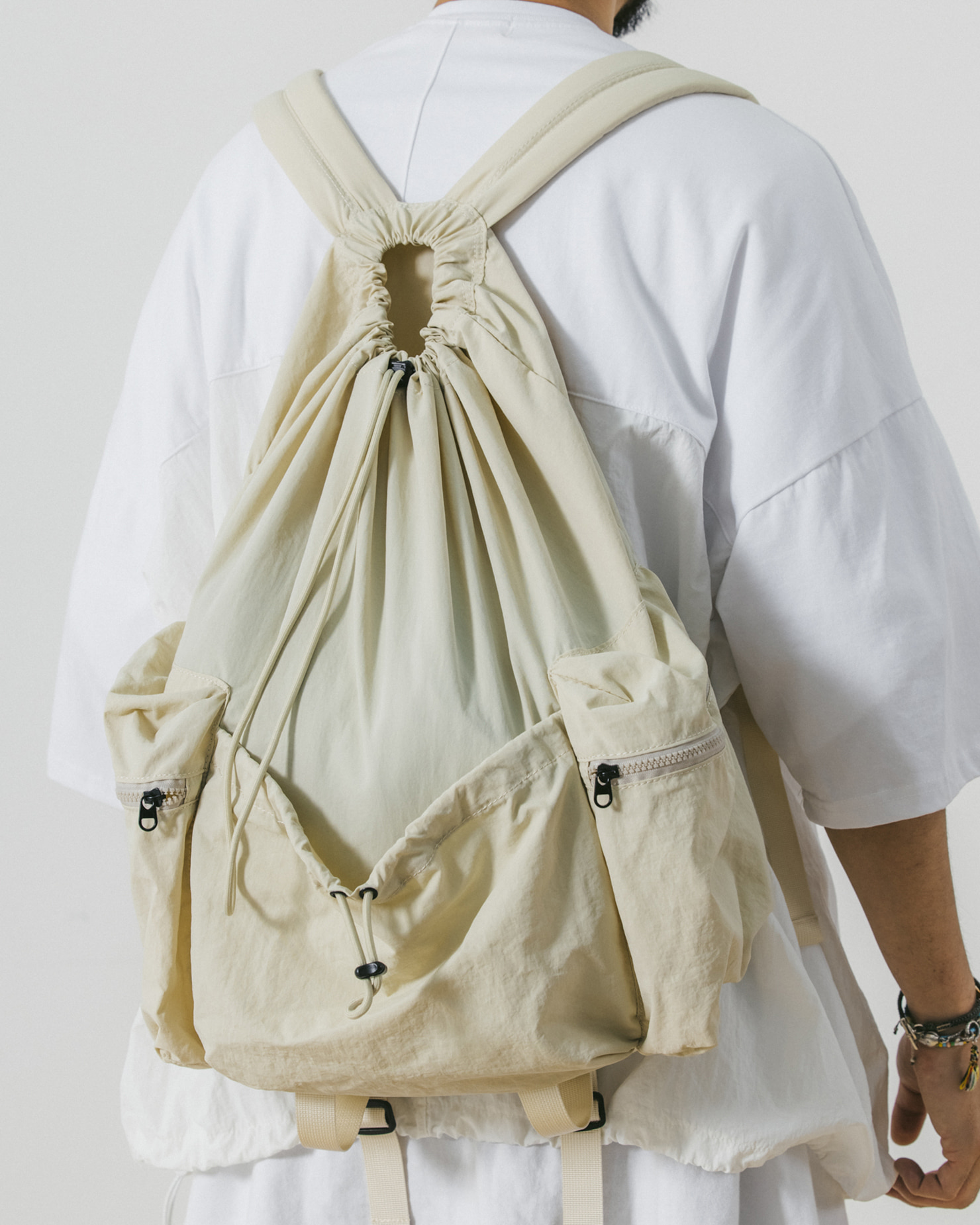 String Cargo Ruck Sack Backpack - Ivory