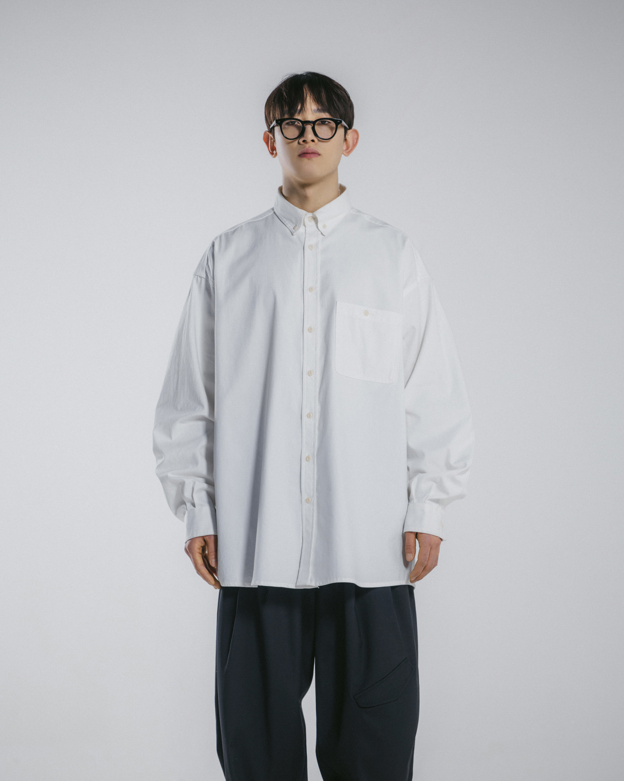 [AG] Radical Oxford Big Shirt - White