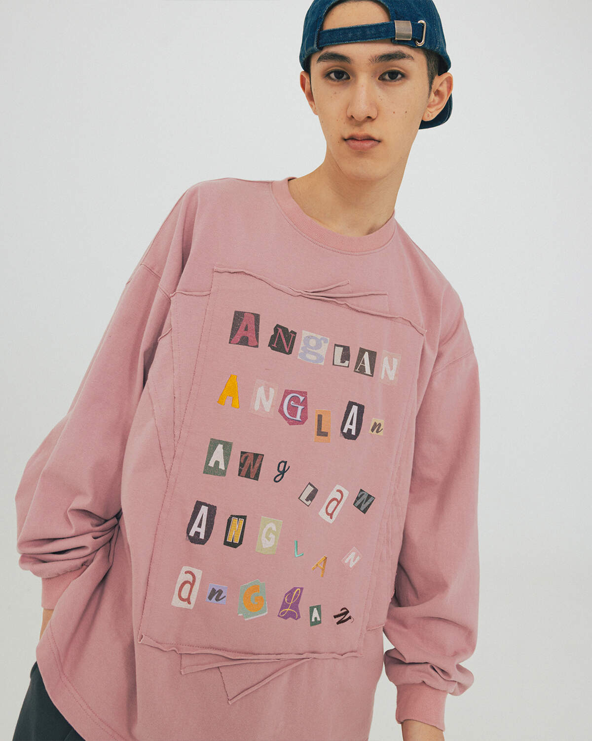 【ANGLAN】25SS★ [AG] Library Collage Long Sleeve AG] Library Collage Long Sleeve - Pink - ANGLAN