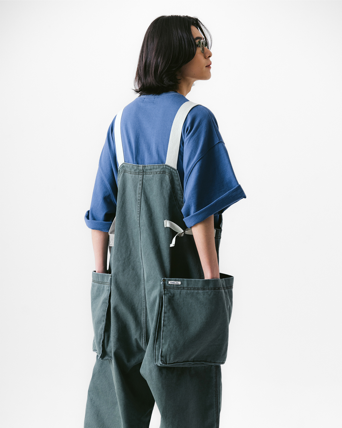 【ANGLAN】24SS★ [AG] Side Pocket Twill Balloon Overall AG] Side Pocket Denim Balloon Overall - Denim - ANGLAN