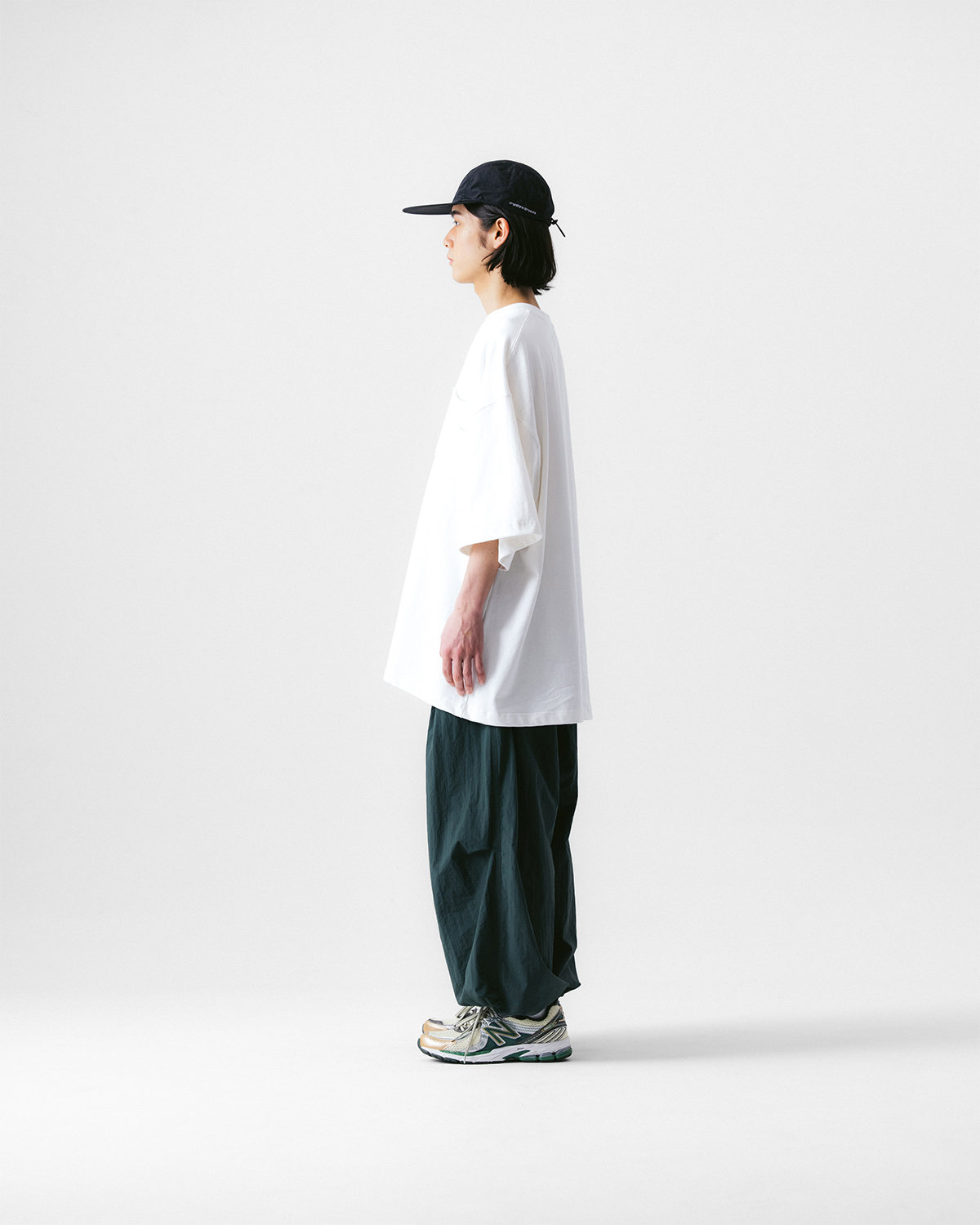 【ANGLAN】24SS★ [AG] Nylon Tuck Belt String Balloon Pants AG] Nylon Tuck Belt String Balloon Pants - Green - ANGLAN