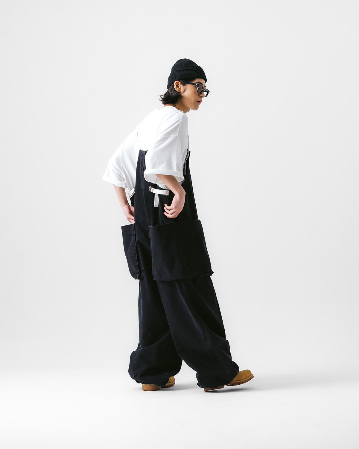【ANGLAN】24SS★ [AG] Side Pocket Twill Balloon Overall 78d015071970221dde43b97f2a3516