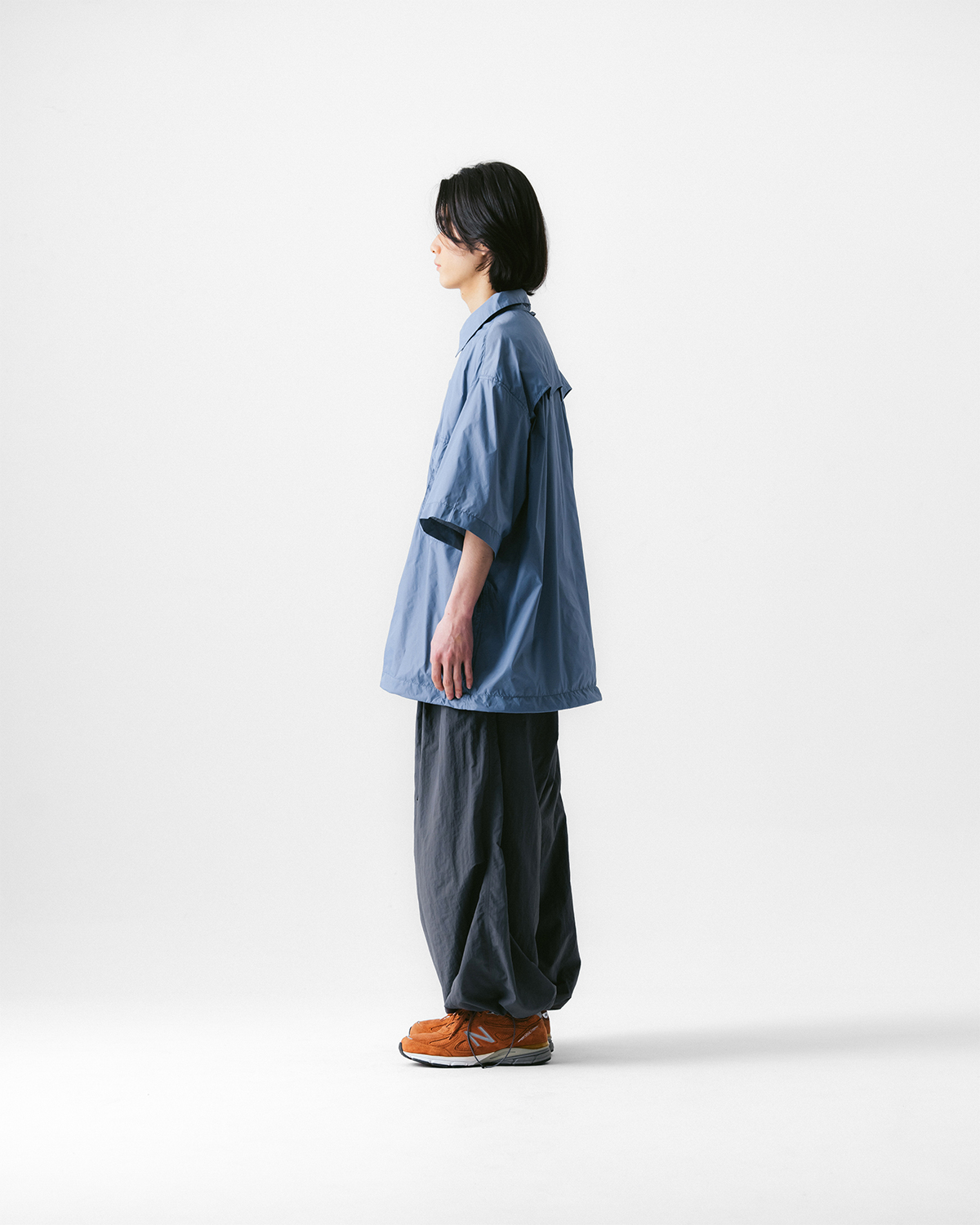 【ANGLAN】24SS★ [AG] Nylon Tuck Belt String Balloon Pants AG] Nylon Tuck Belt String Balloon Pants - Grey - ANGLAN
