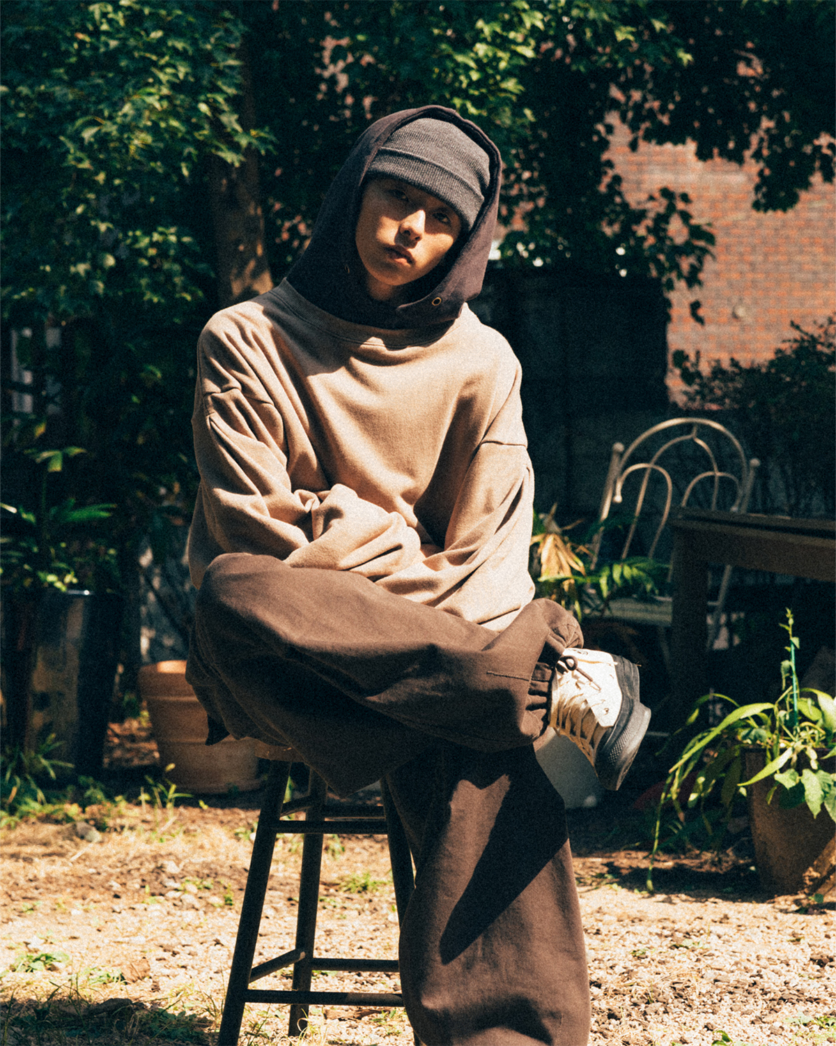 AG] Jungle Cargo Balloon Pants - Dark Brown - ANGLAN