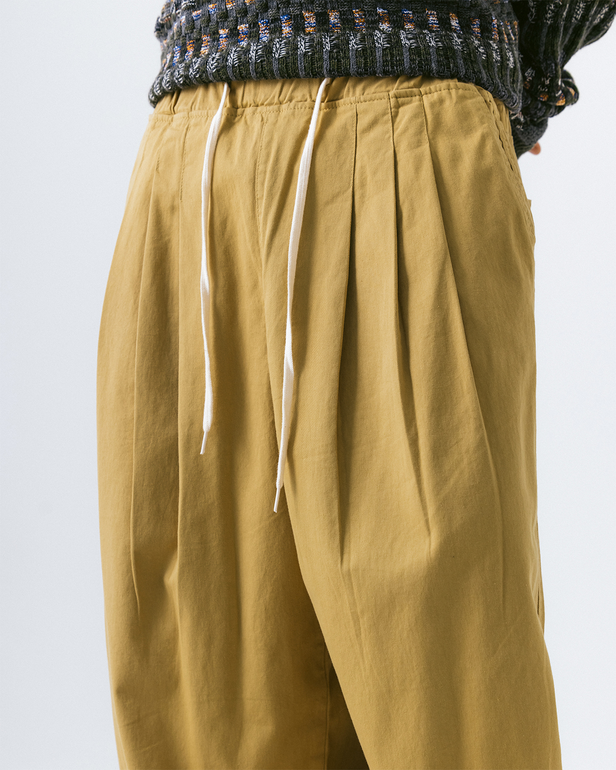 【ANGLAN】3 tuck Cotton balloon pants 3 tuck Cotton balloon pants - Beige - ANGLAN