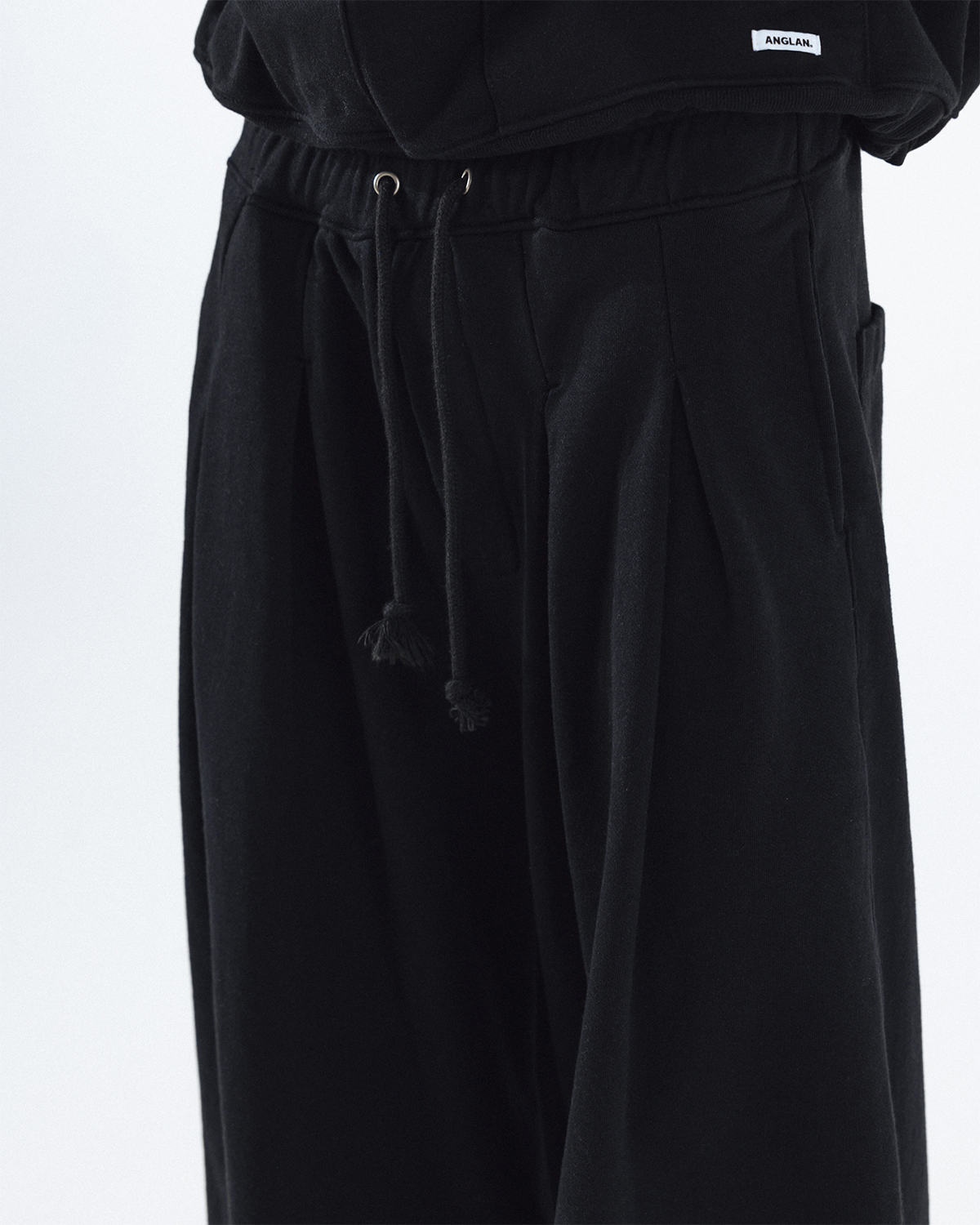 【ANGLAN】25SS★ [AG] Double Valley Tuck Sweat Pants AG] Double Valley Tuck Sweat Pants - Melange Grey - ANGLAN