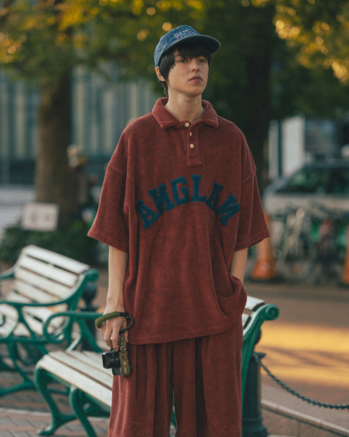 AG] Valley Tuck Terry Half Pants - Brick - ANGLAN