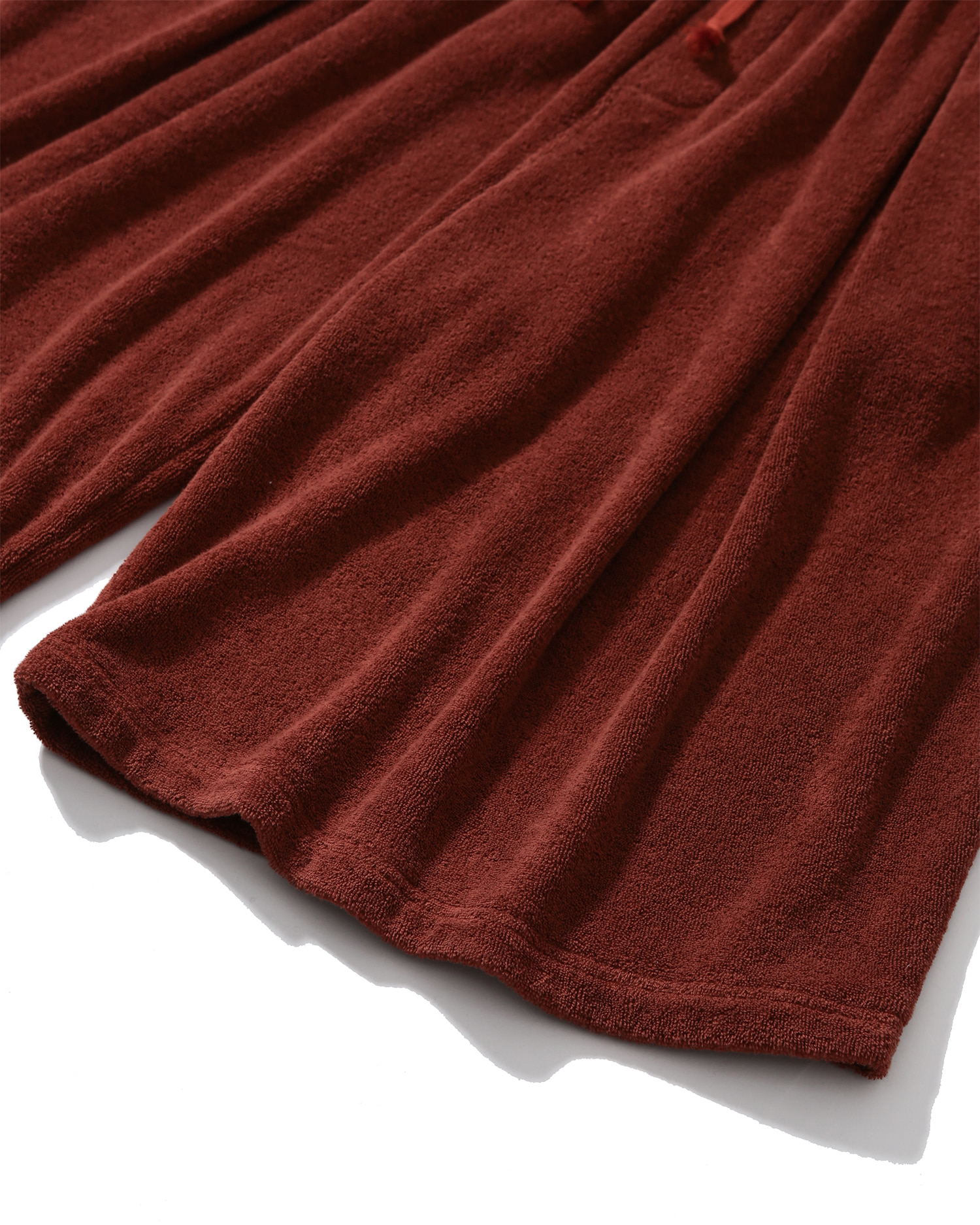 【ANGLAN】25SS★ [AG] Valley Tuck Terry Half Pants AG] Valley Tuck Terry Half Pants - Brick - ANGLAN