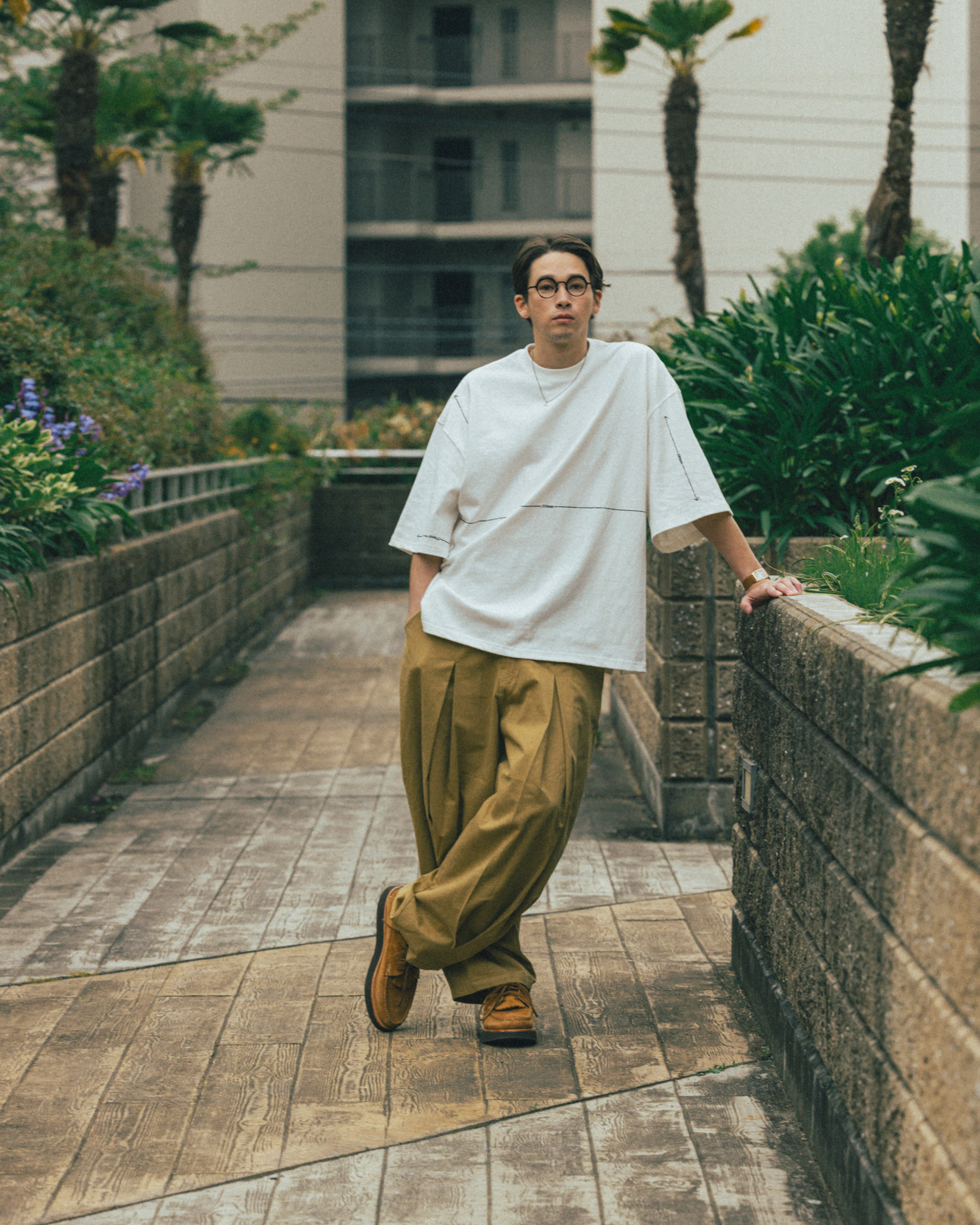 AG] Long Tuck Wing Balloon Pants - Black - ANGLAN