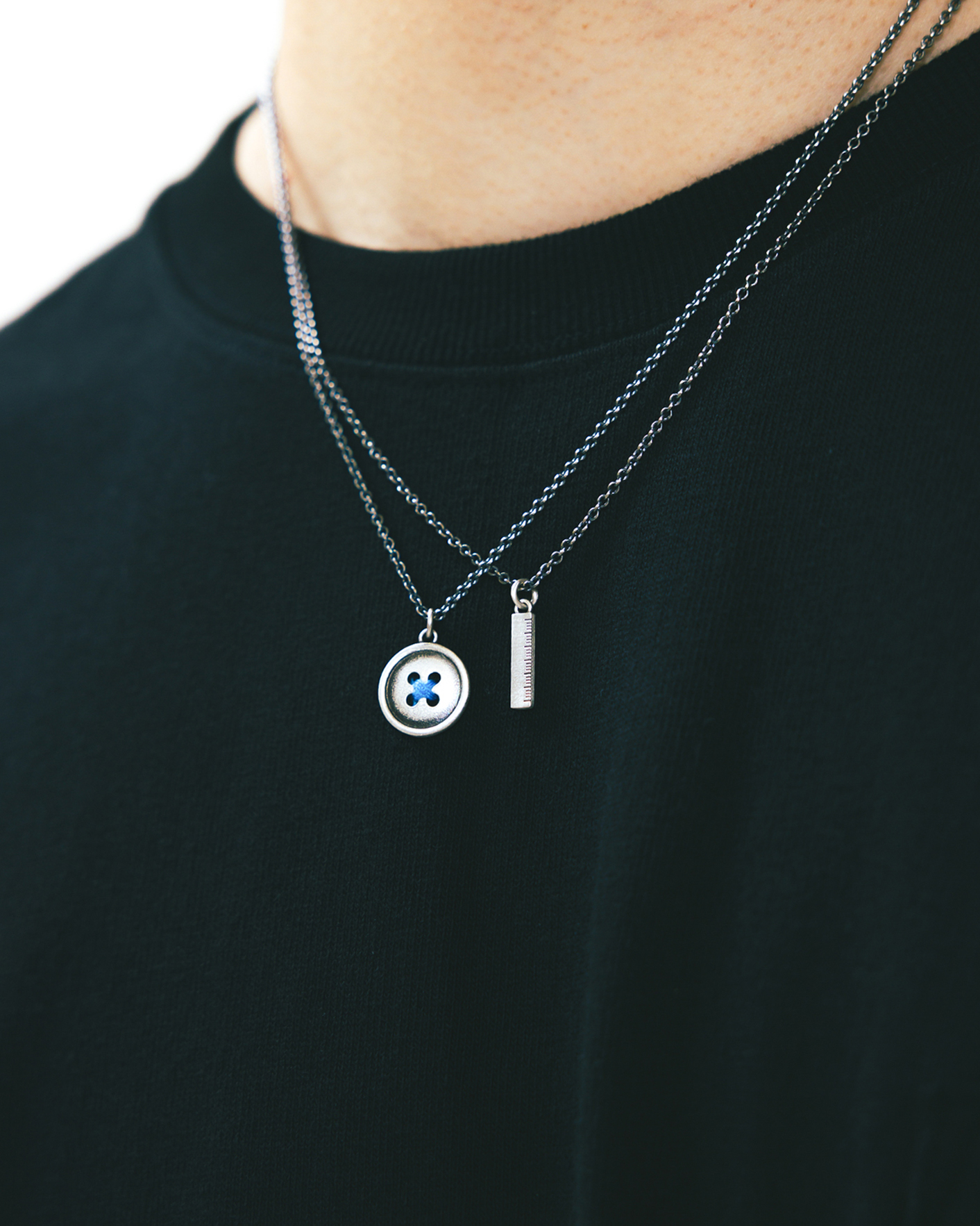 【AG X JOSILVER】Custom Button Necklace AG X JOSILVER] Custom Button Necklace - ANGLAN