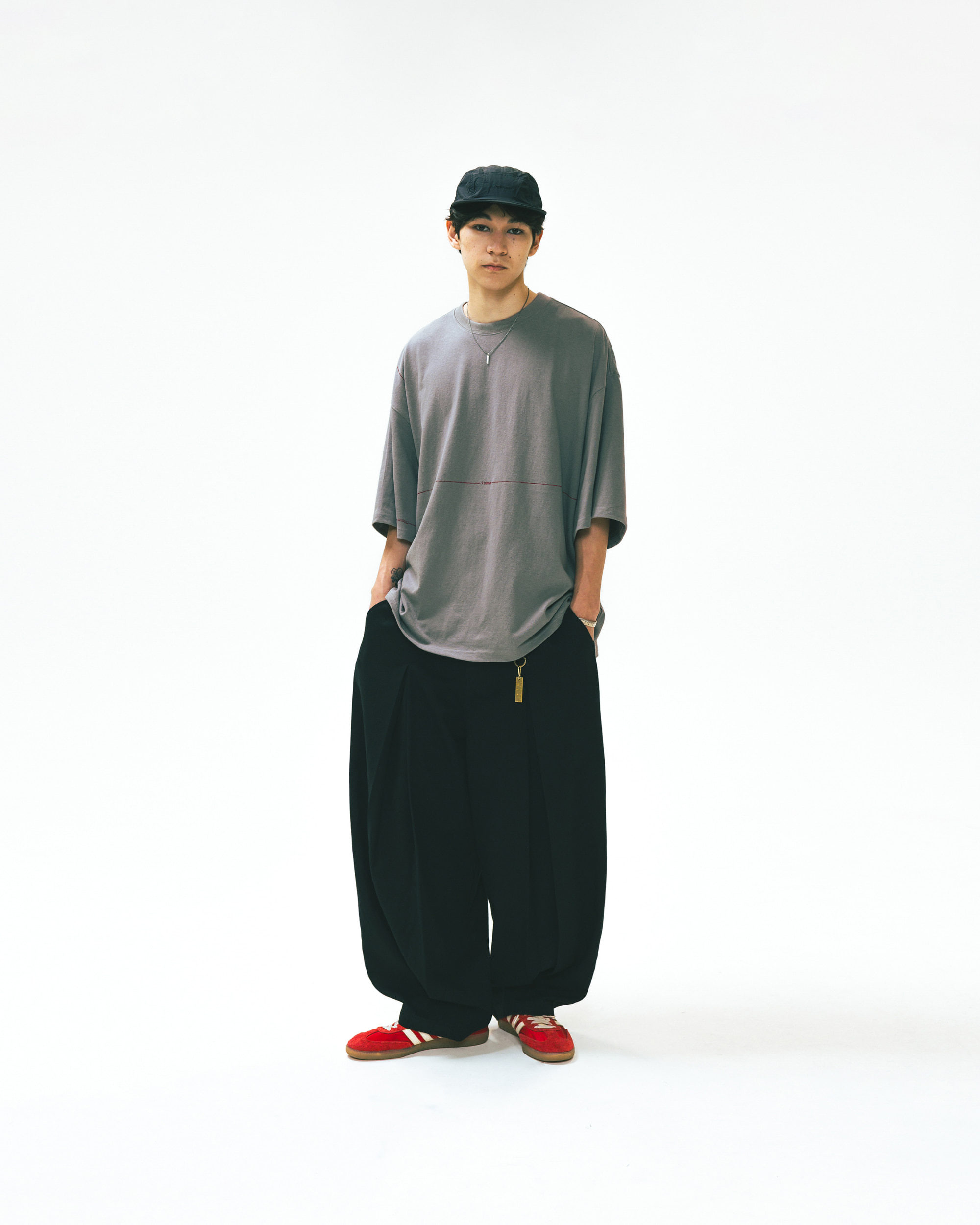 【ANGLAN】25SS★ [AG] Long Tuck Wing Balloon Pants AG] Long Tuck Wing Balloon Pants - Black - ANGLAN