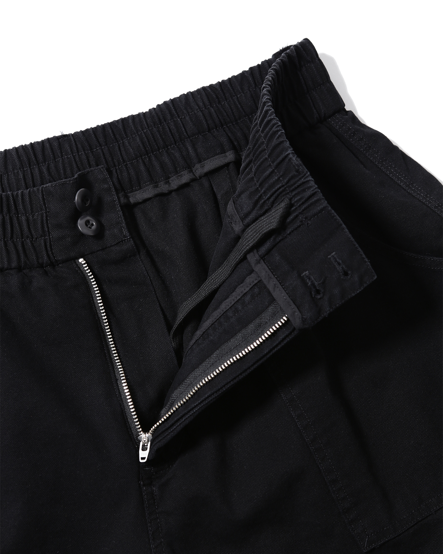 AG] Layered Half Fatigue Half Pants - Black - ANGLAN