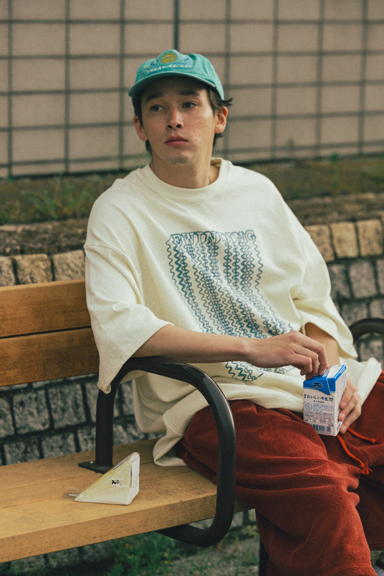 【ANGLAN】25SS★ [AG] Slinky Graphic Half Tee AG] Slinky Graphic Half Tee - Ivory - ANGLAN