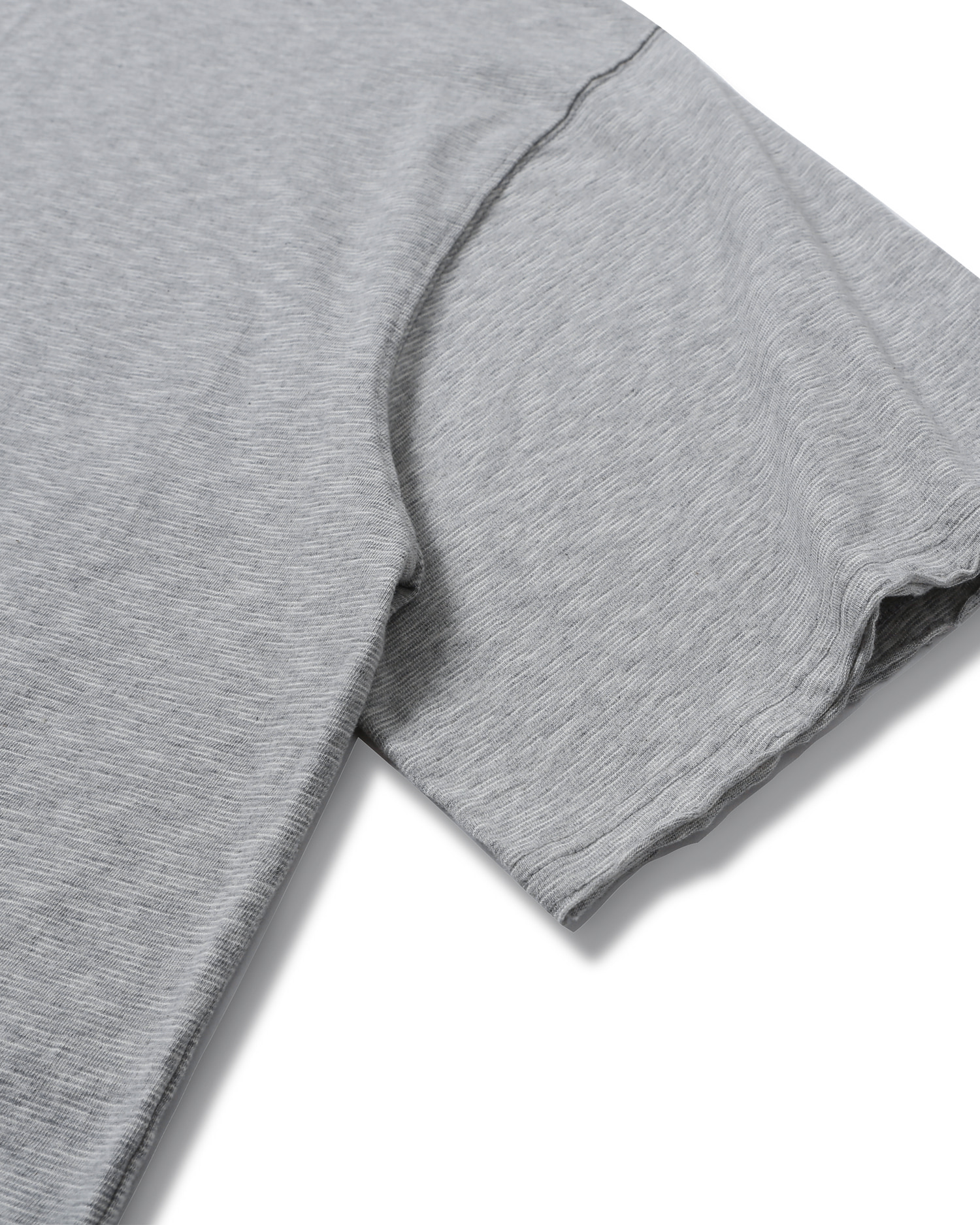AG] Cut off Half Tee - Melange Grey - ANGLAN