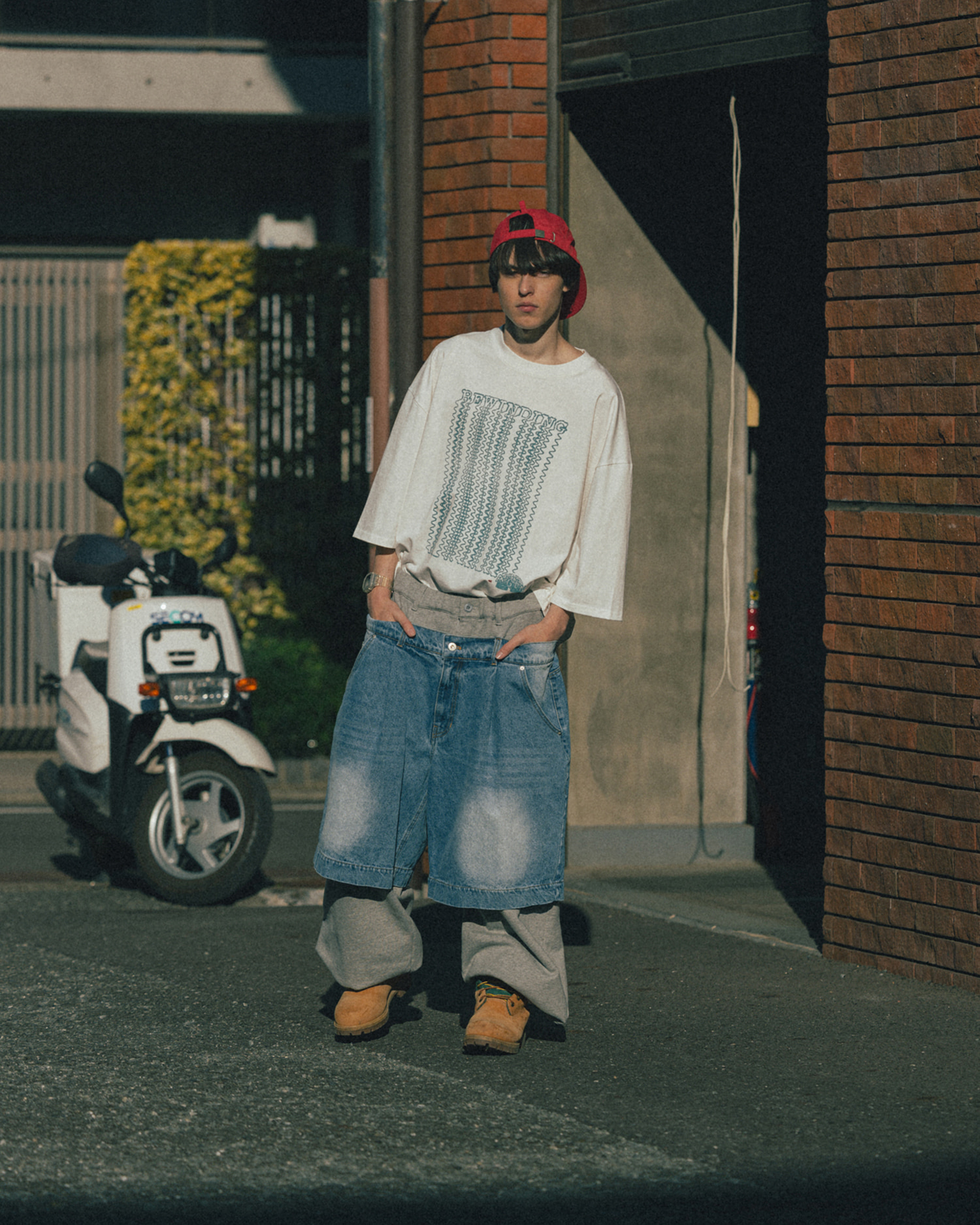 【ANGLAN】25SS★ [AG] Slinky Graphic Half Tee AG] Slinky Graphic Half Tee - Ivory - ANGLAN