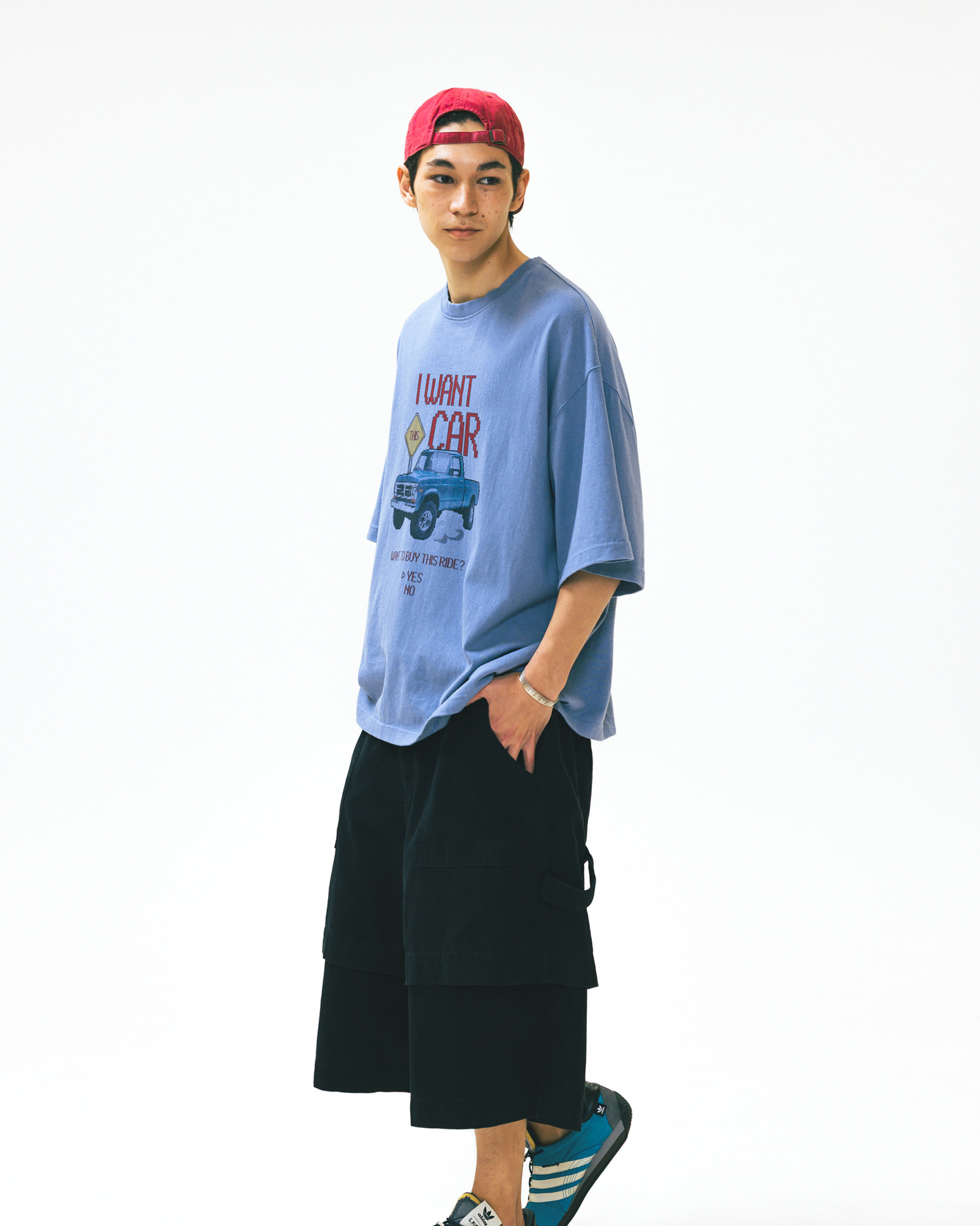 【ANGLAN】25SS★ [AG] Layered Half Fatigue Half Pants AG] Layered Half Fatigue Half Pants - Black - ANGLAN