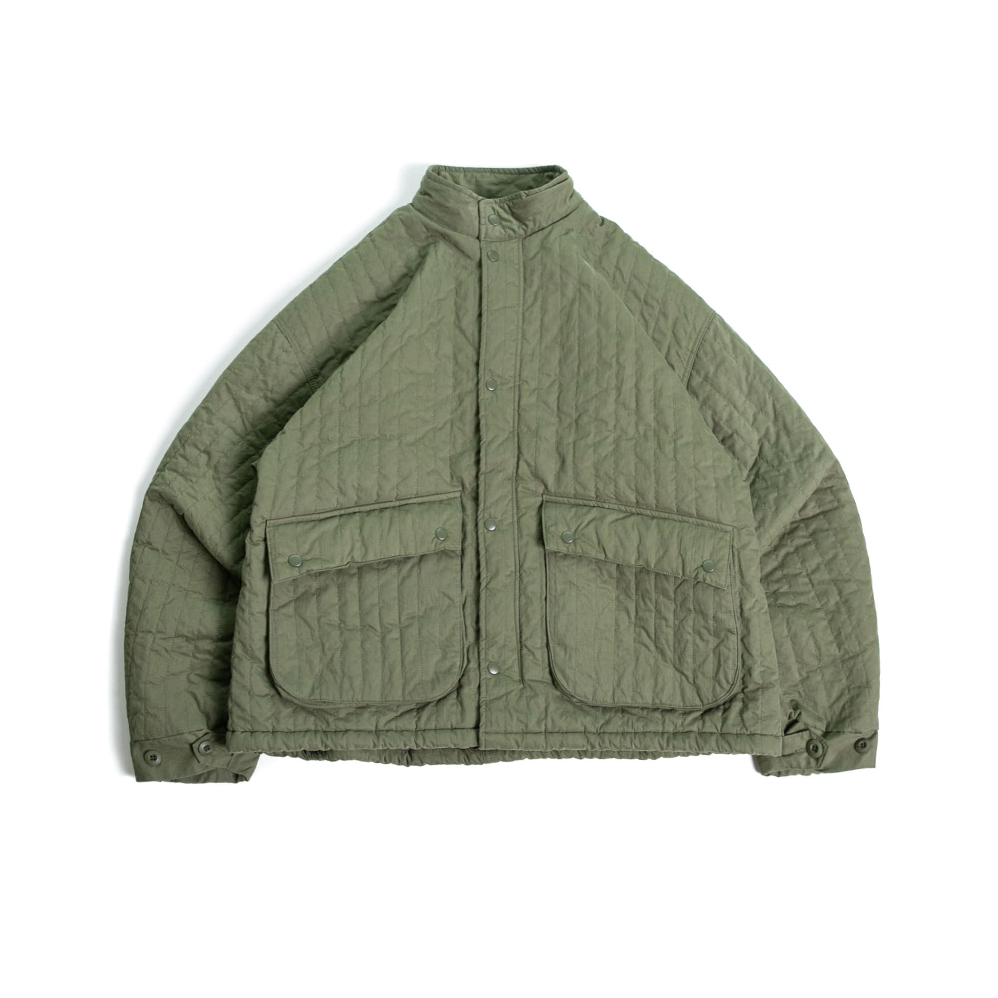Two Pocket Over Quilting Jacket - Khaki