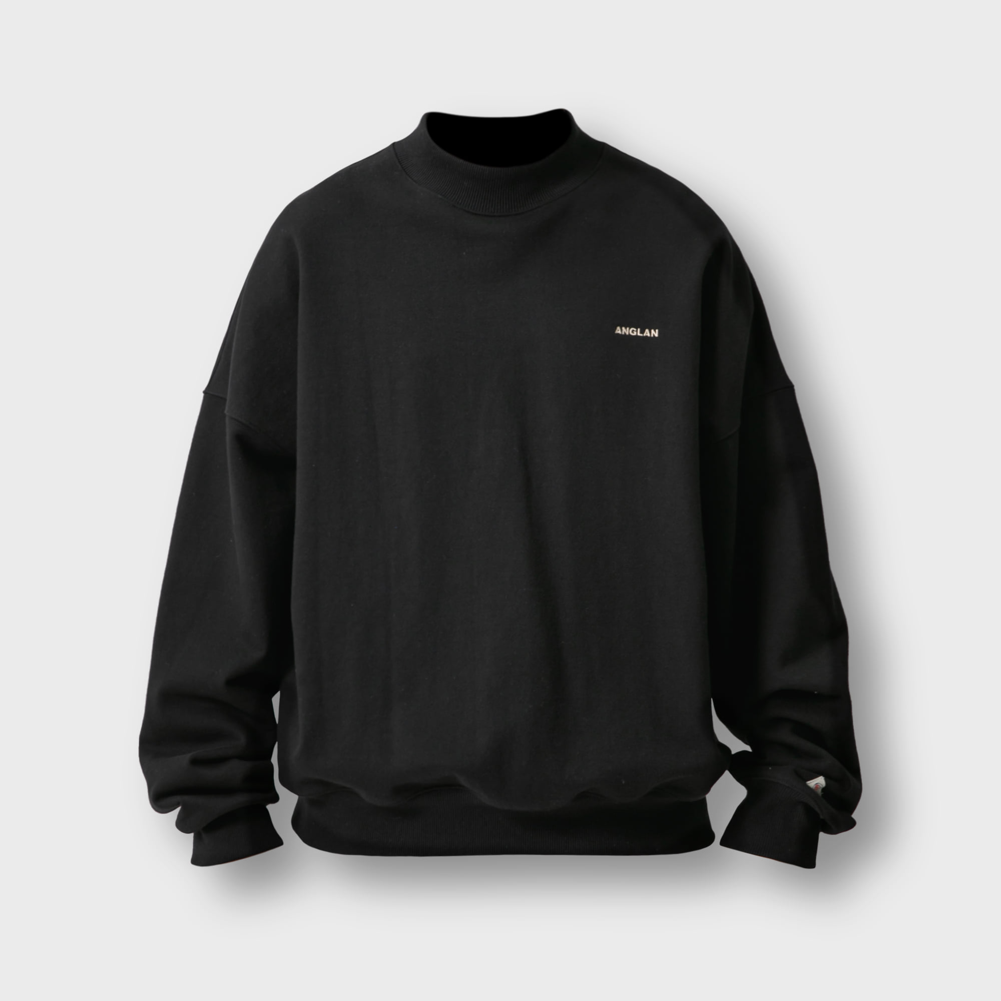 [AG] Half-Neck Sweat Shirt - Black
