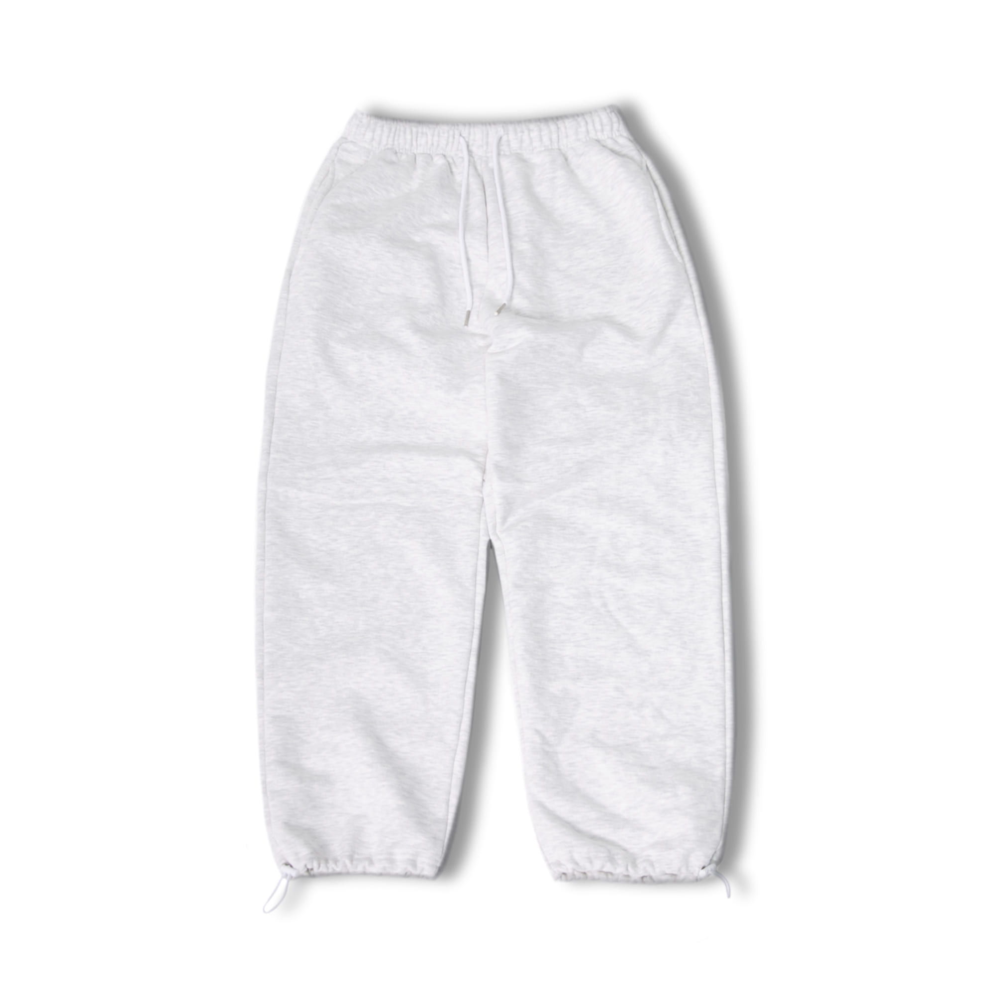 Basic String Sweat Pants - White Melange