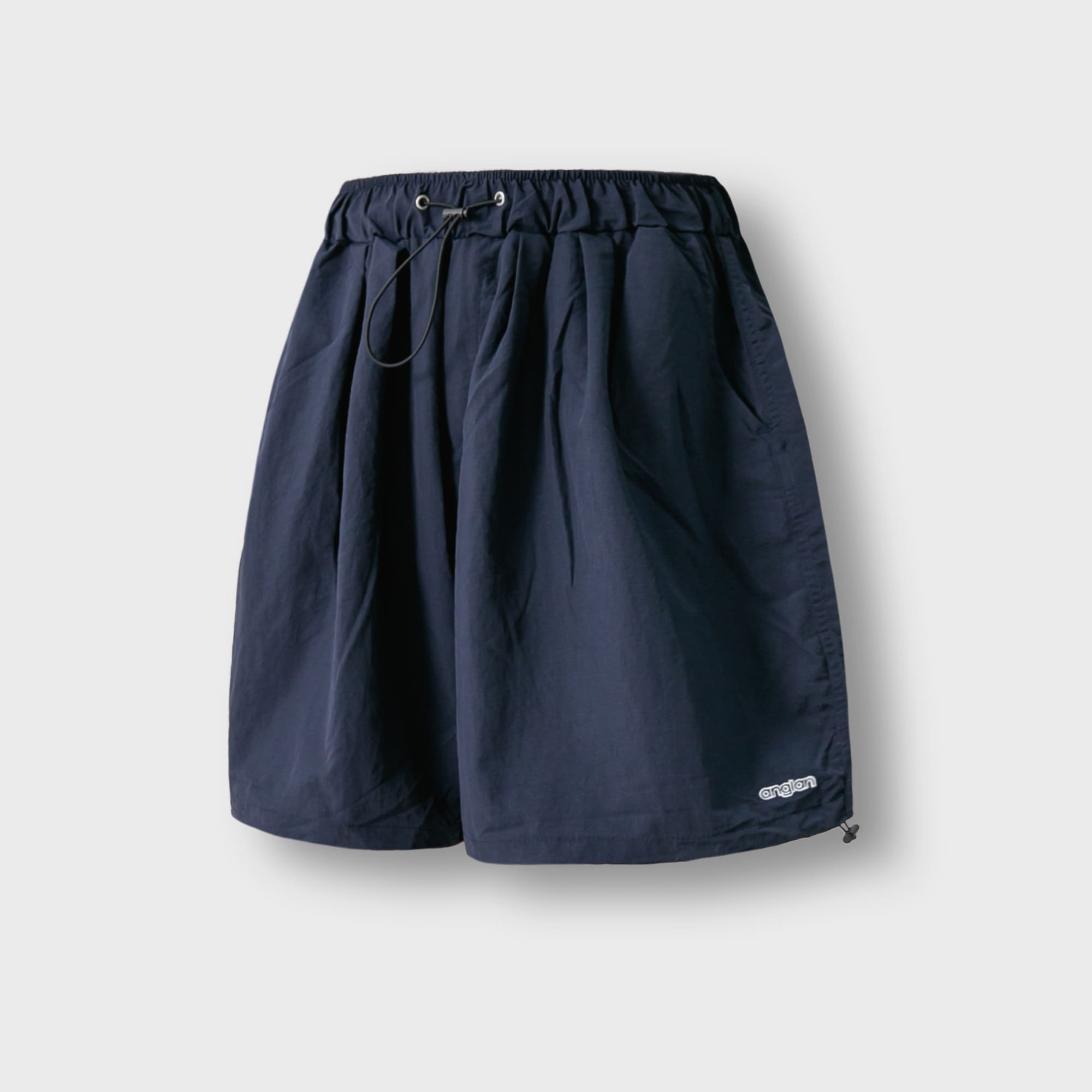 [AG] Nylon String Wide Half Pants - Navy