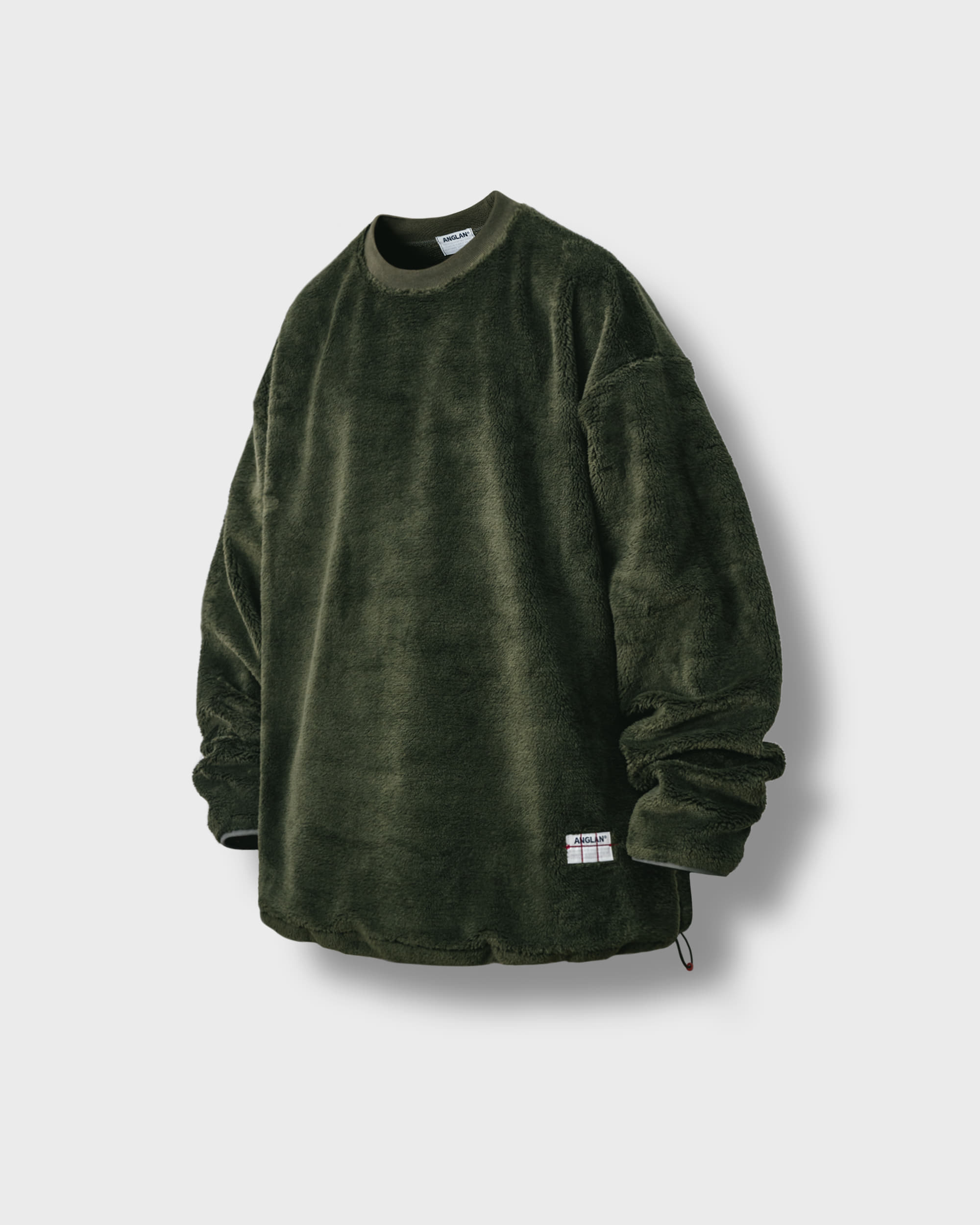 [AG] Fleece String Sweat Shirt - Khaki