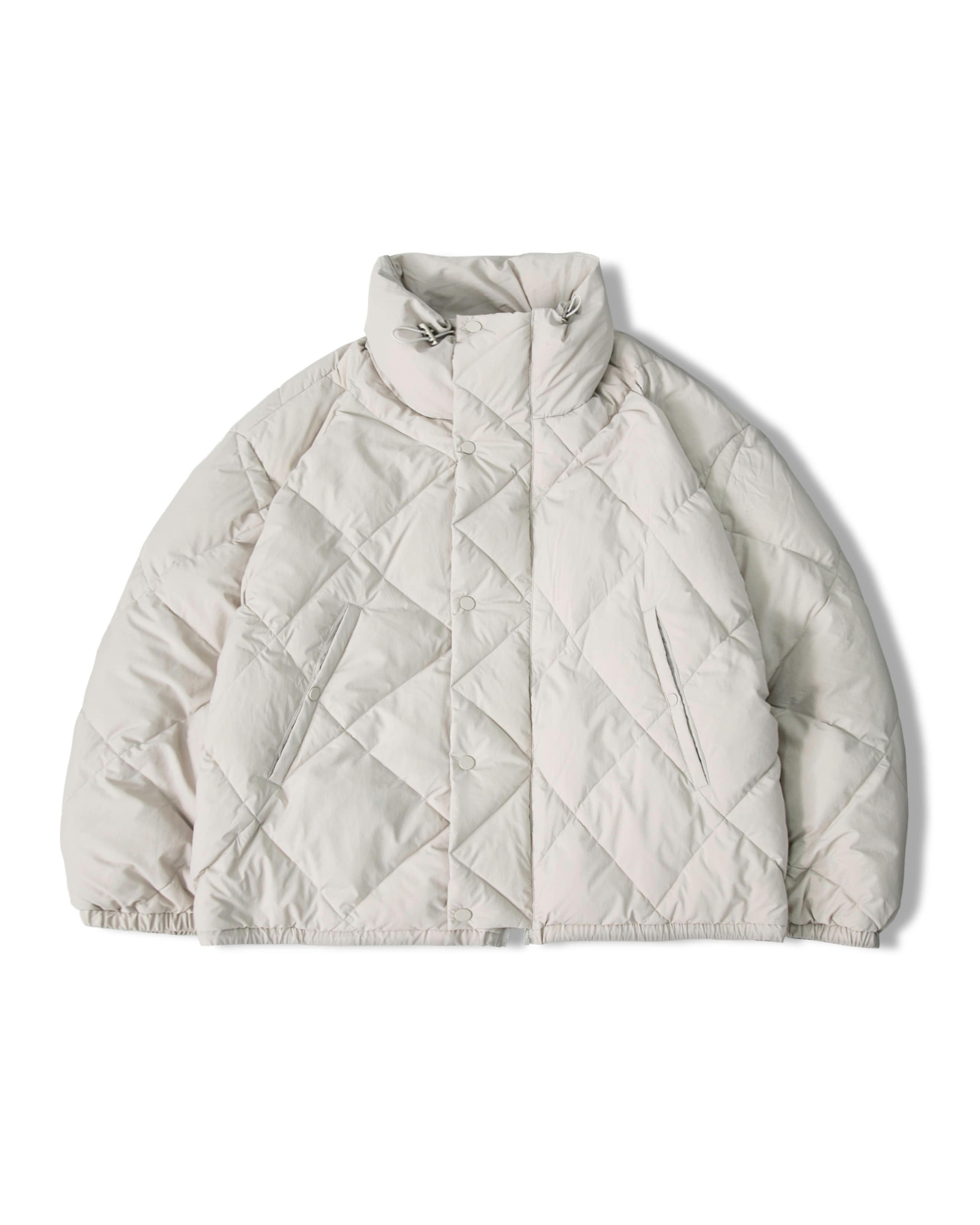 Duck Down Diamond Quilting Jacket - Ivory
