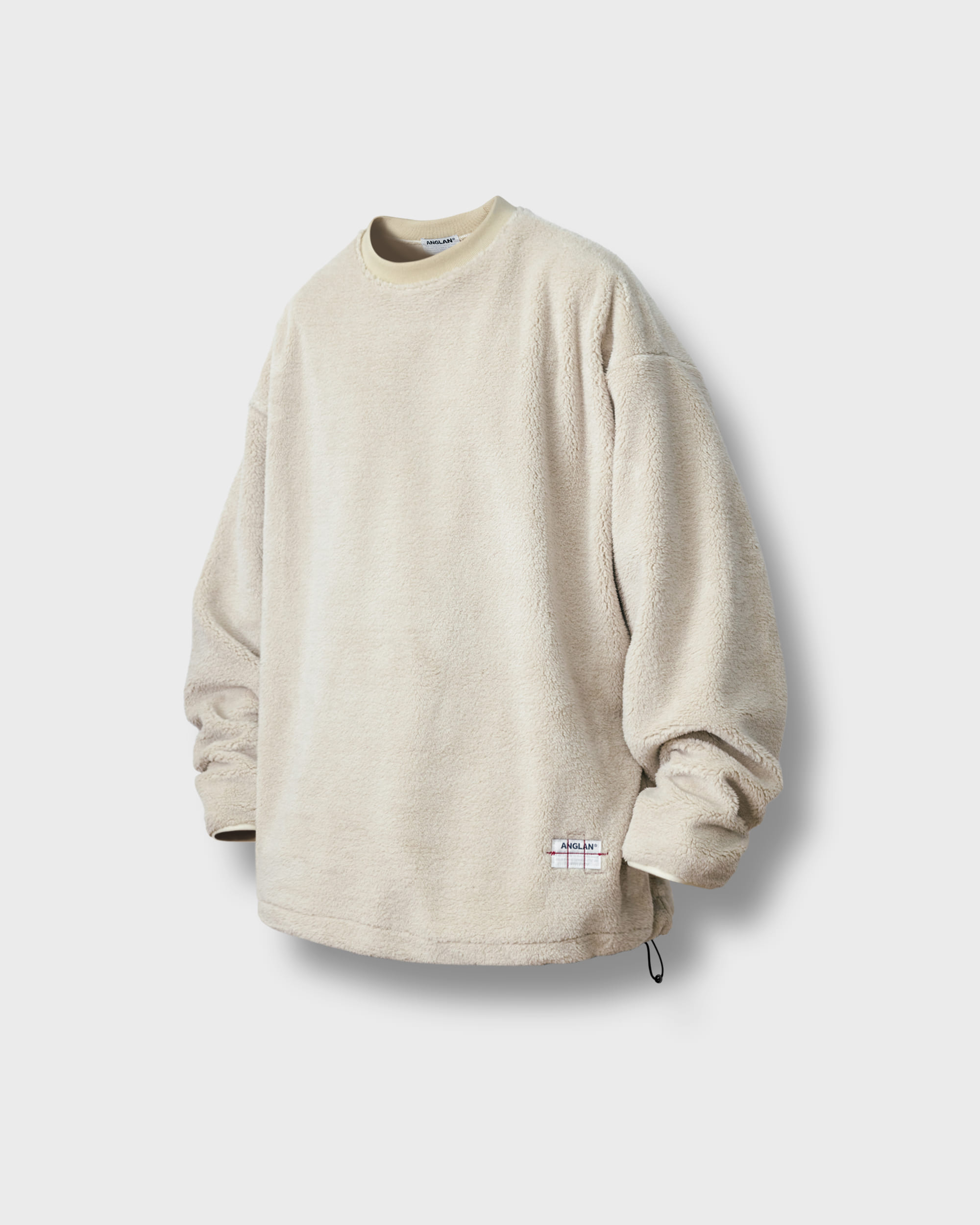 [AG] Fleece String Sweat Shirt - Beige