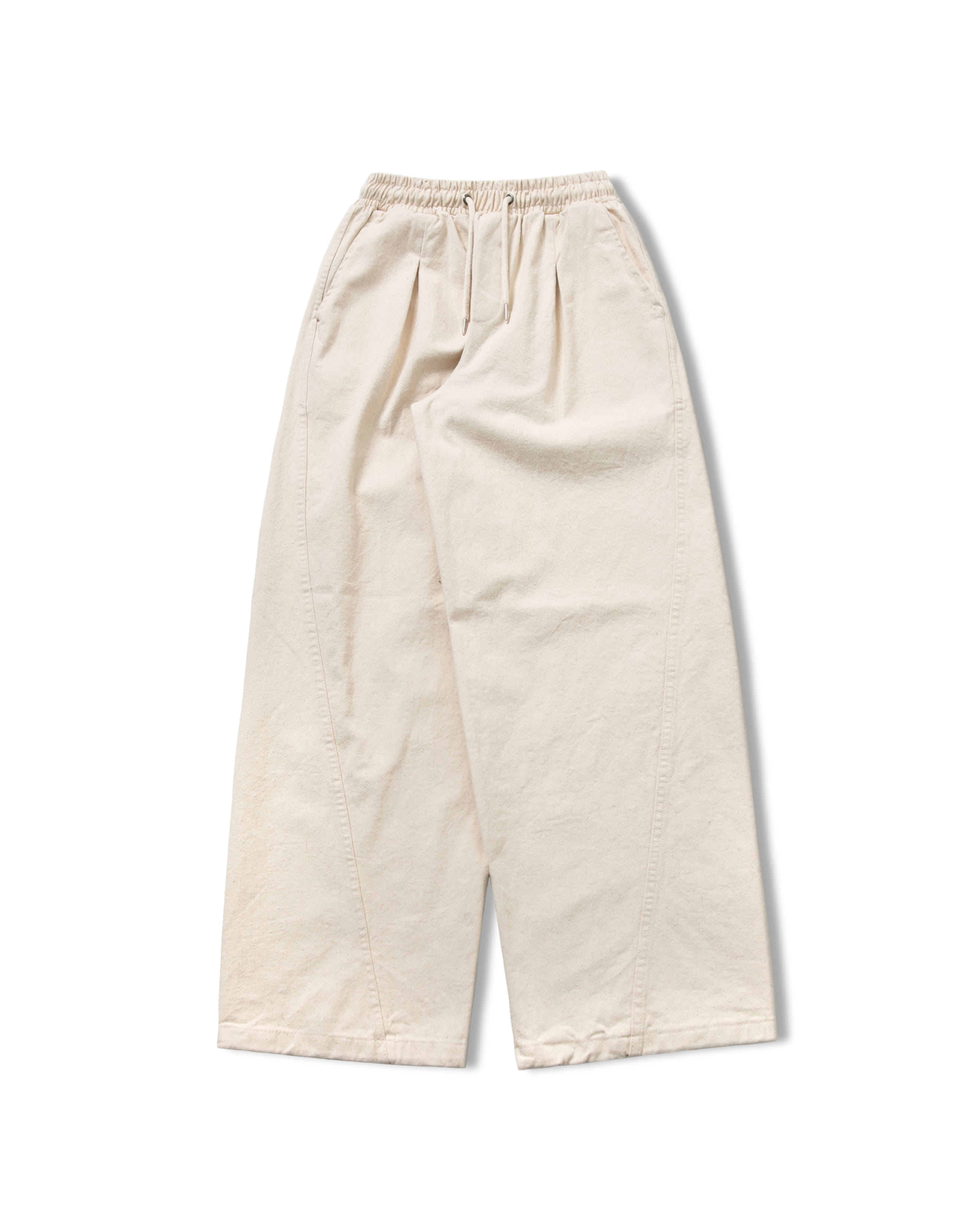 Washing Curved Wide Pants - Ivory