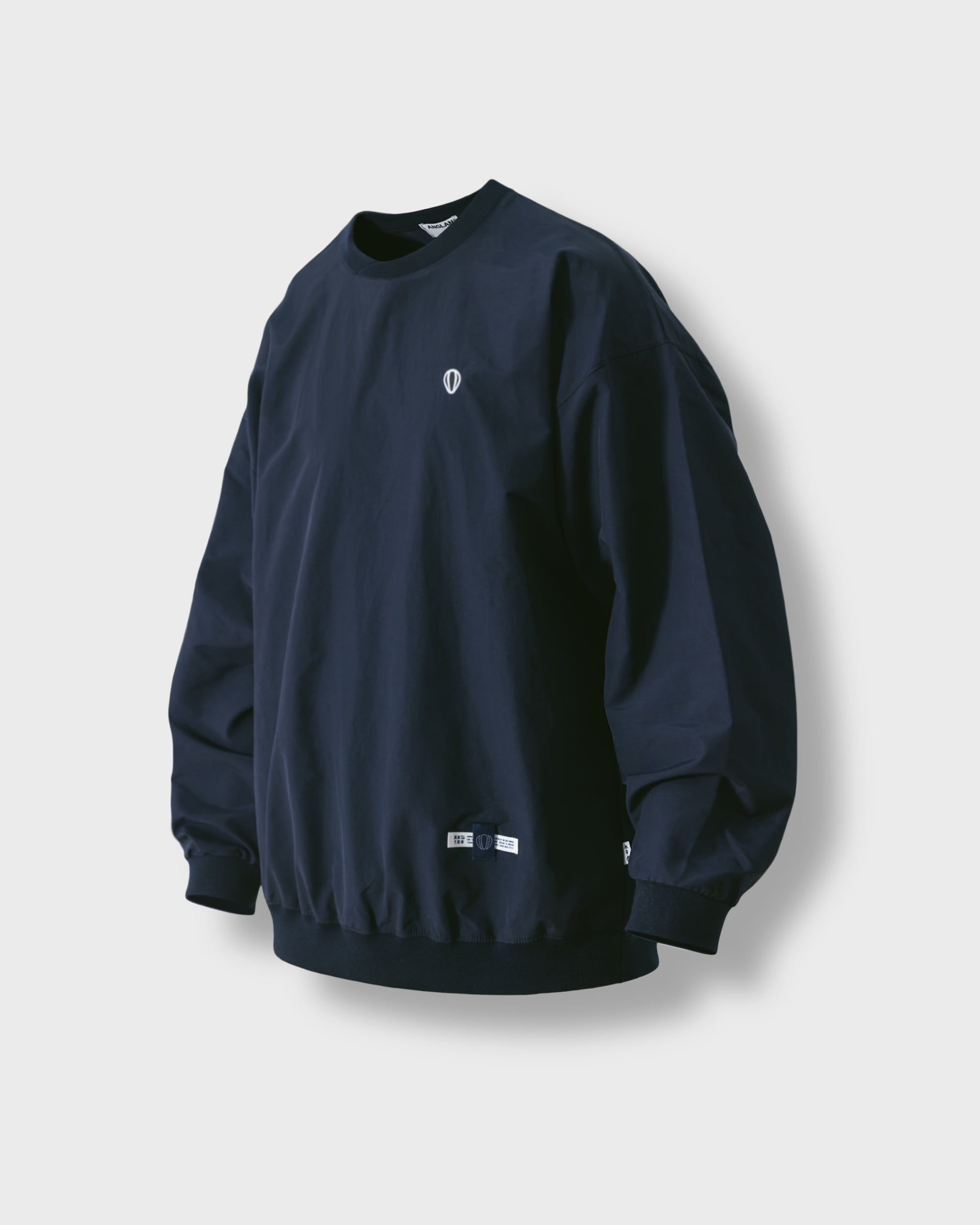 [AG] Nylon Athletic Wappen Sweat Shirt - Navy