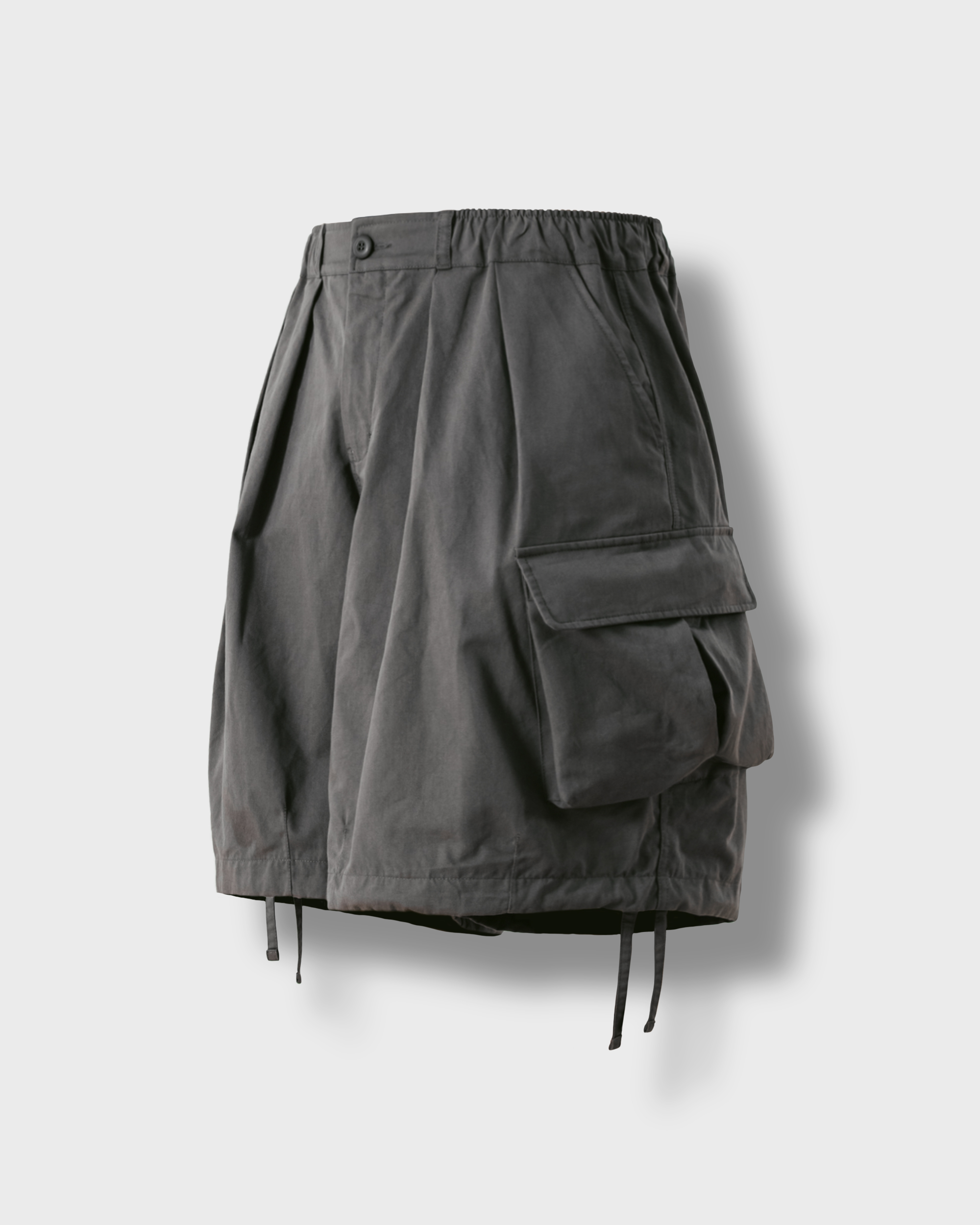 [AG] Oblique Cargo Half Pants - Grey