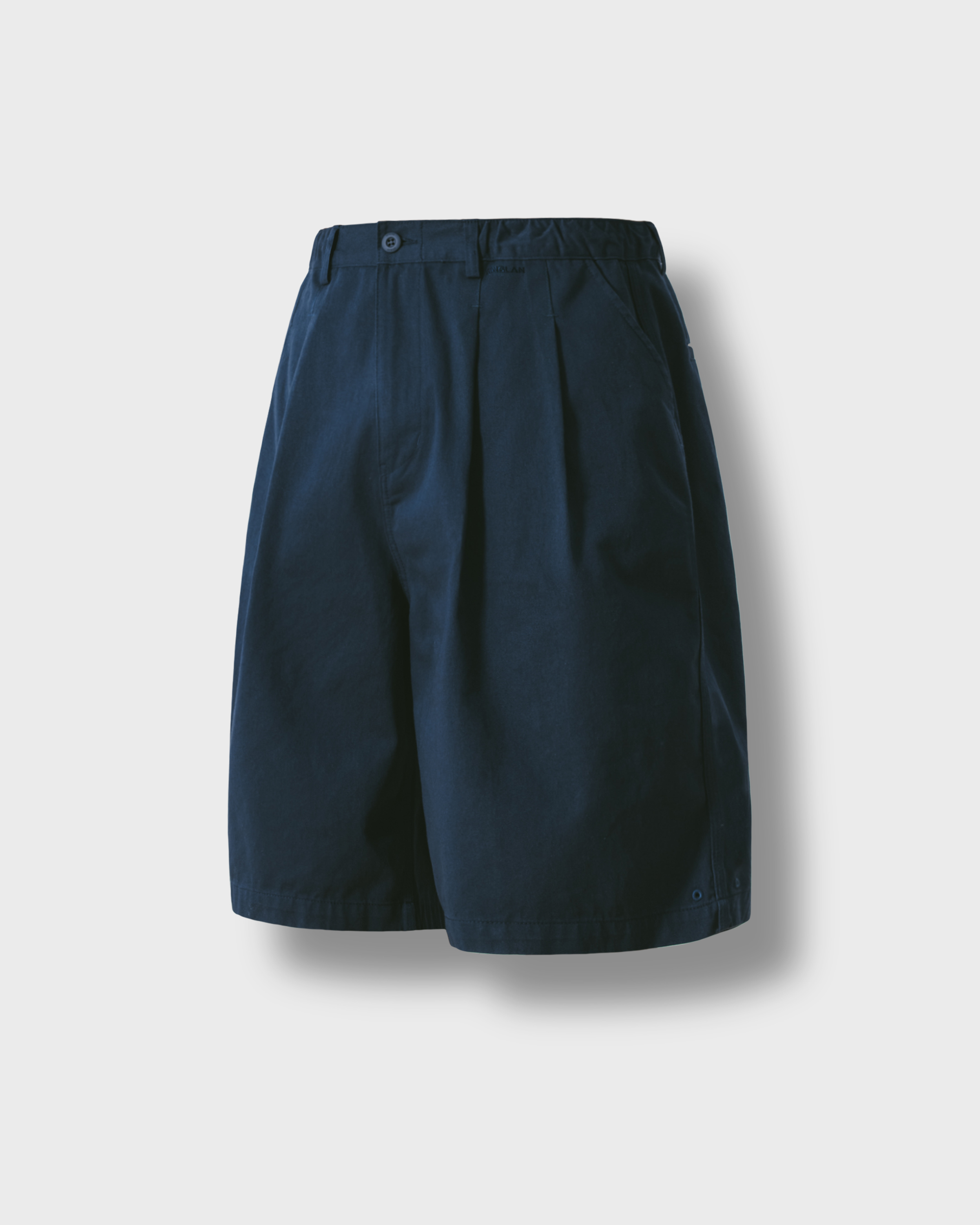 [AG] Stitch Chino Wide Half Pants - Navy