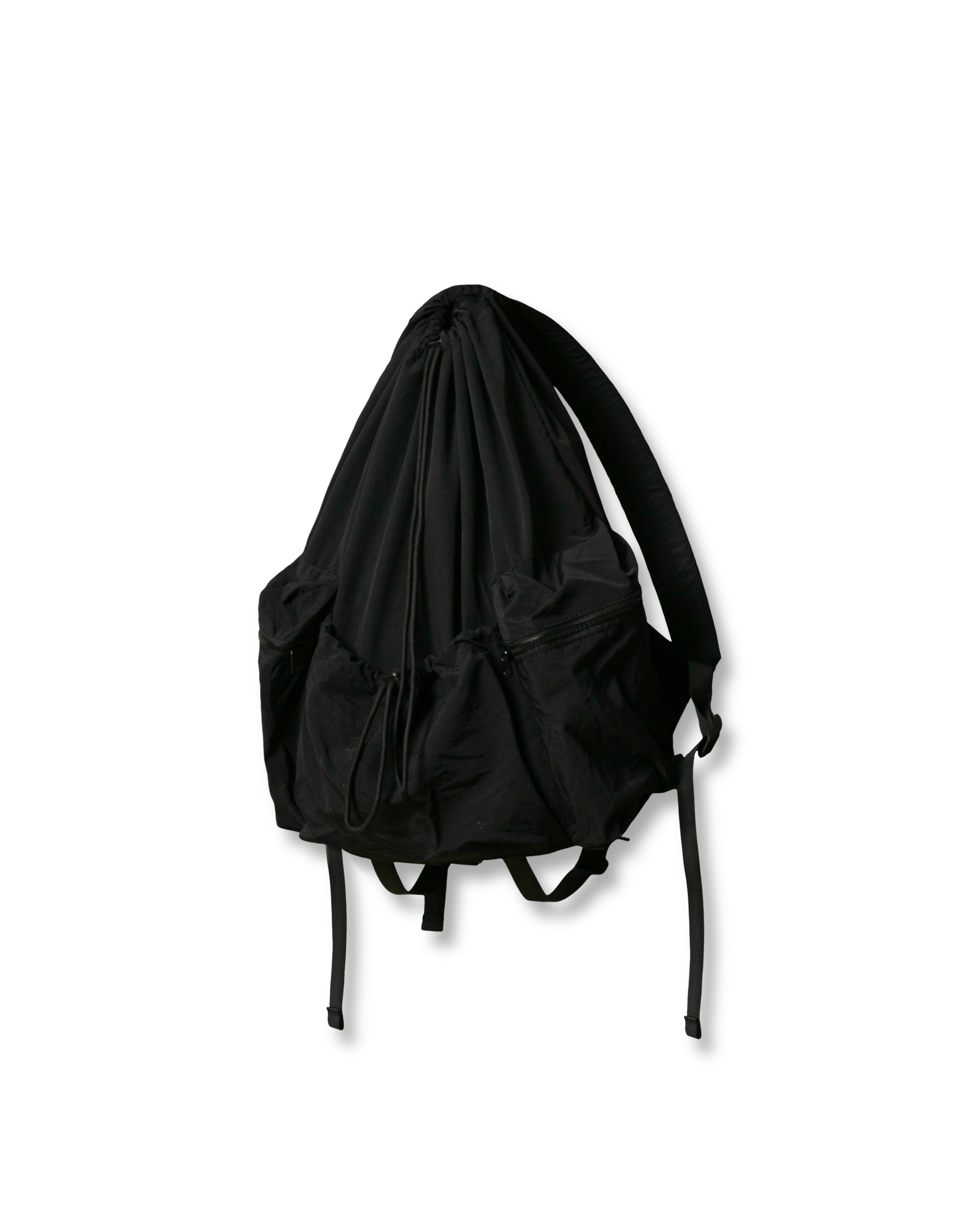 String Cargo Ruck Sack Backpack - Black