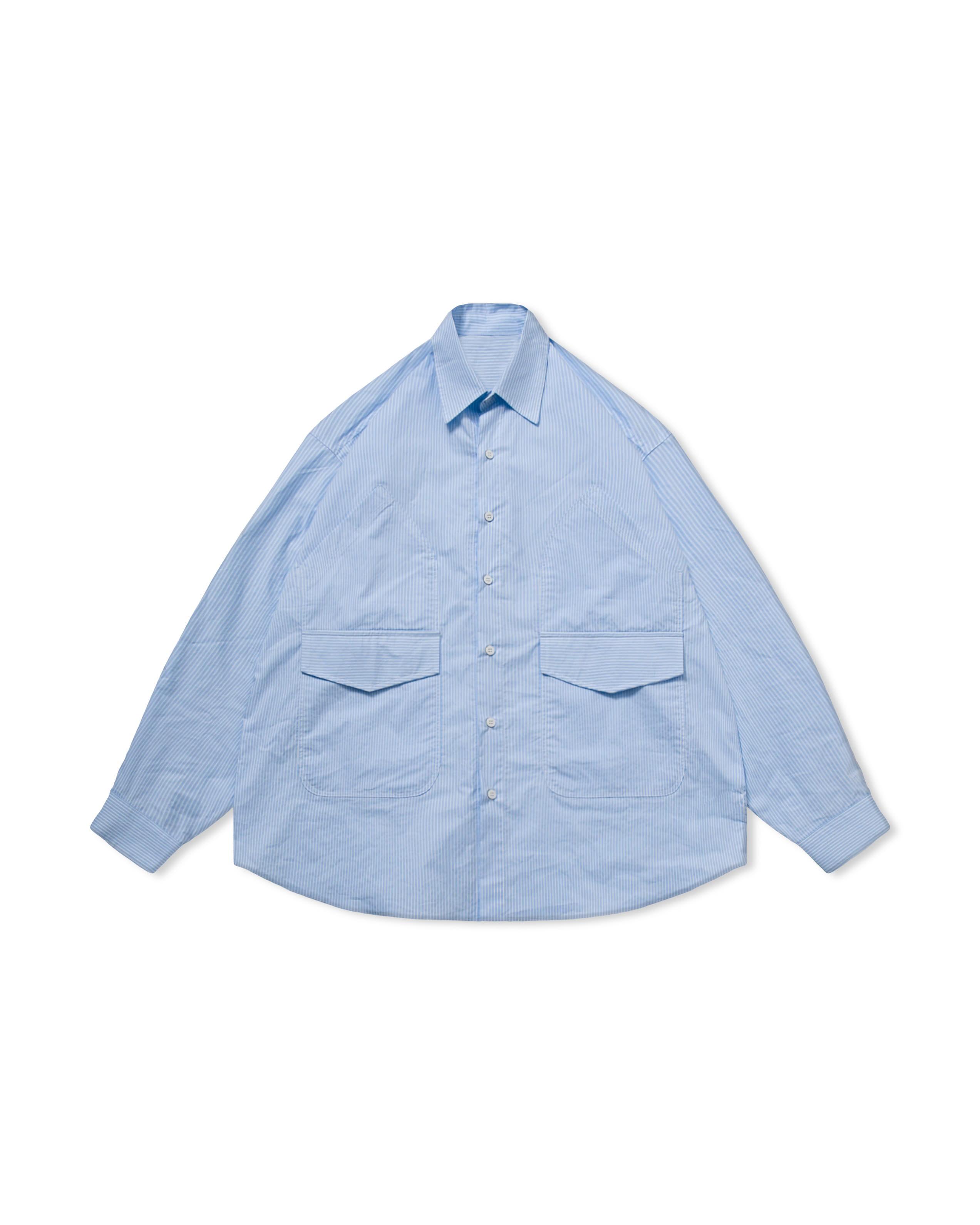 Arch Pocket Stripe Shirt - Blue