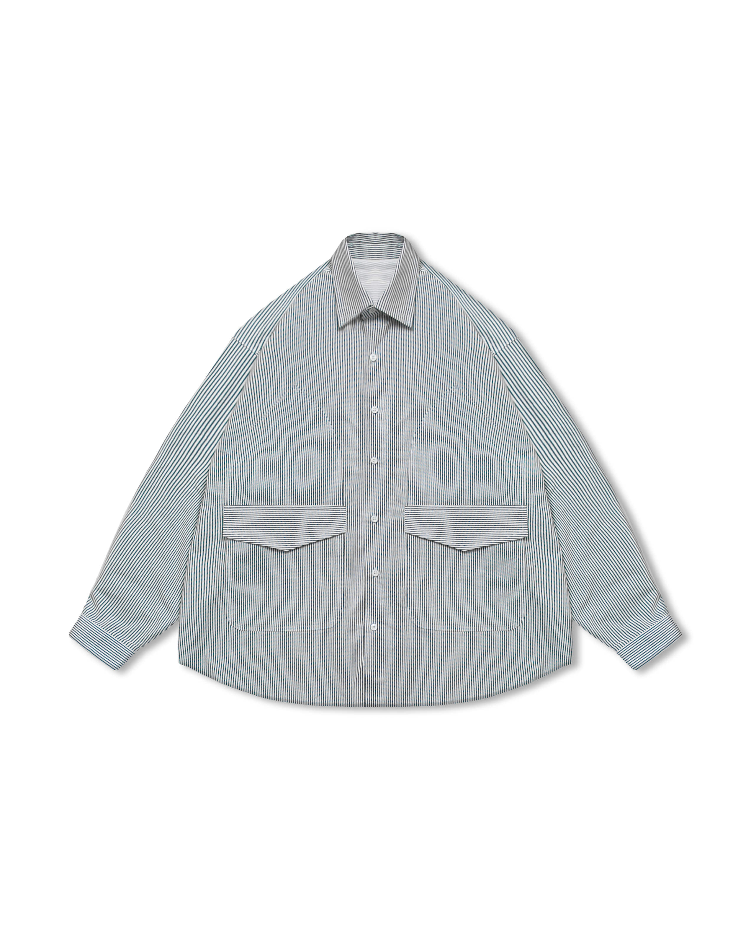 Arch Pocket Stripe Shirt - Navy