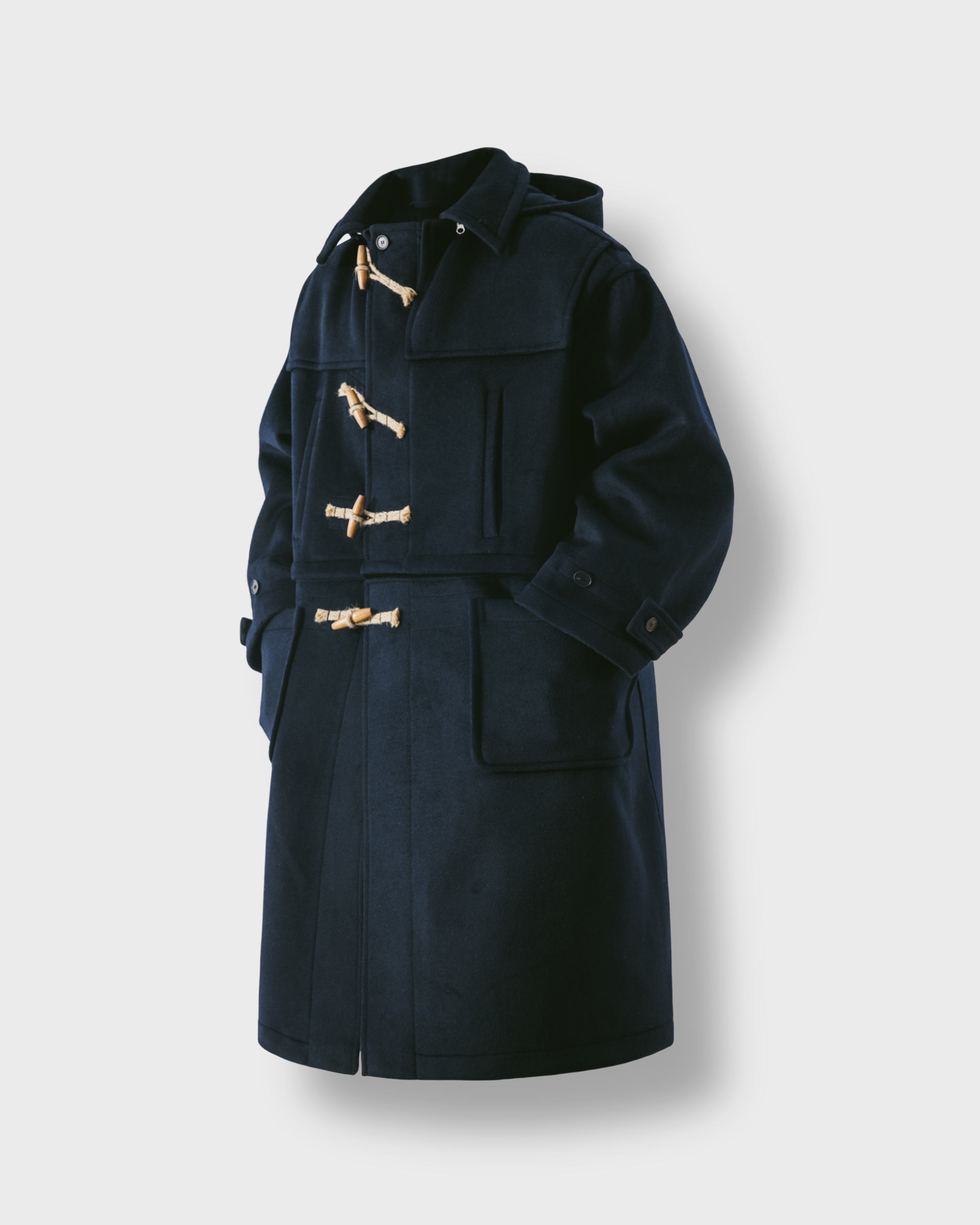 [AG] Wool Detachable Duffle Coat - Navy