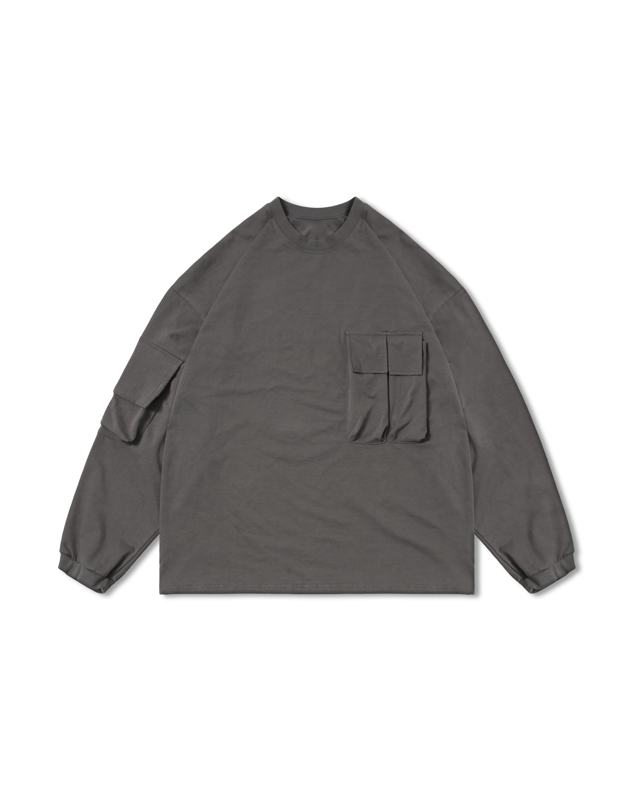 Double Cover Pocket Long Sleeve - Charcoal