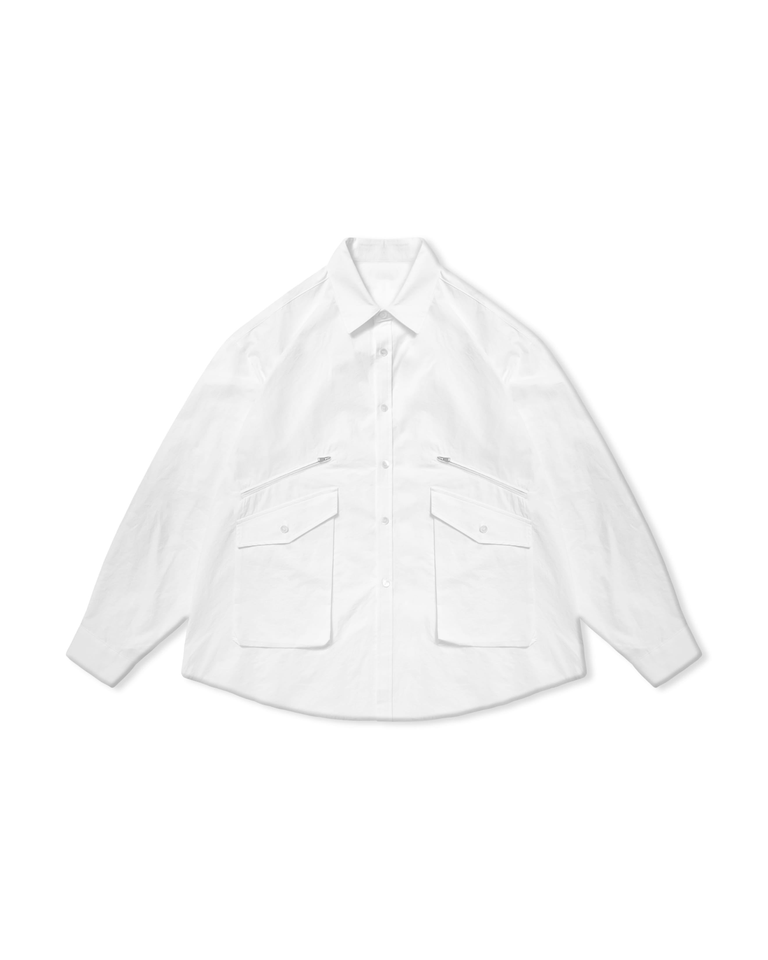 Oblique Pocket Shirt - White