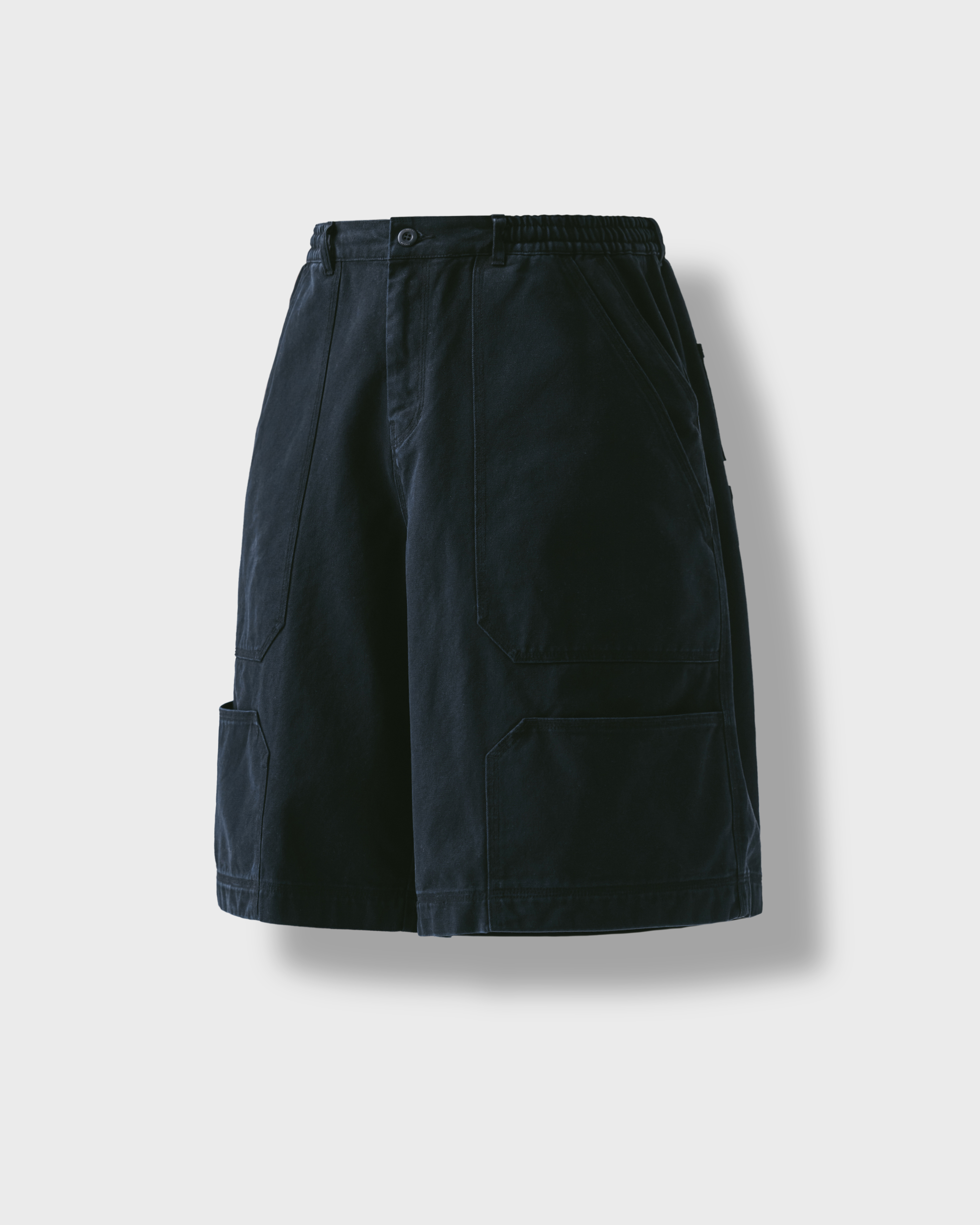 [AG] Spread Double Knee Oxford Half Pants - Black