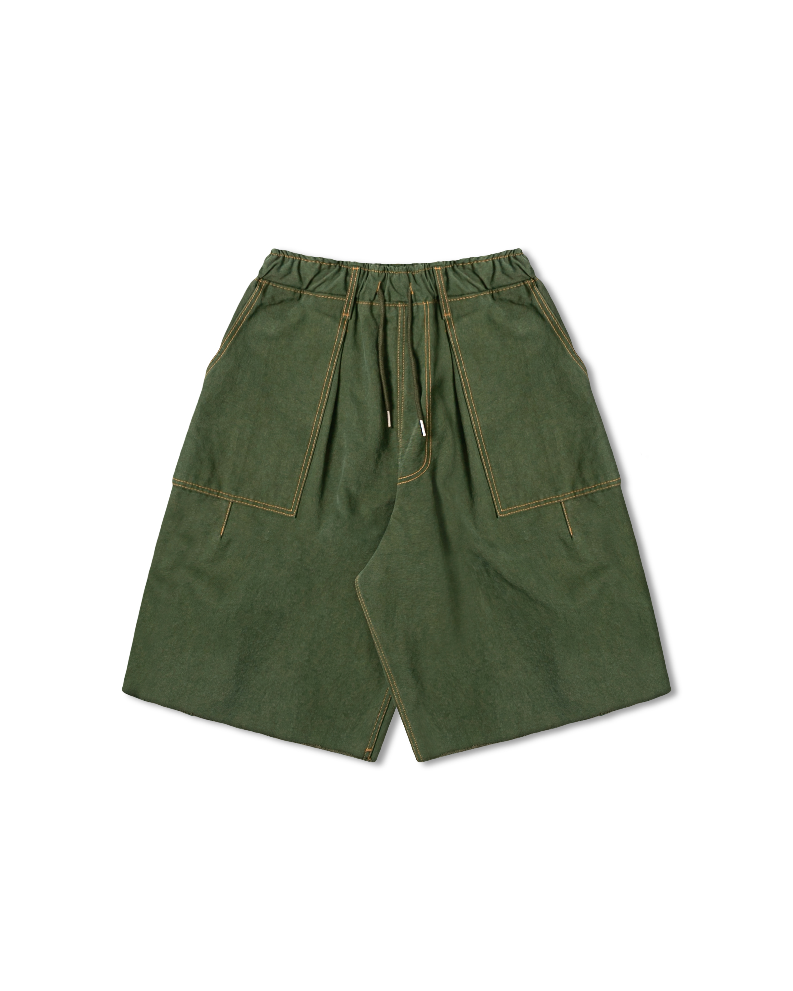 Batic Stitch Fatigue Half Pants - Khaki