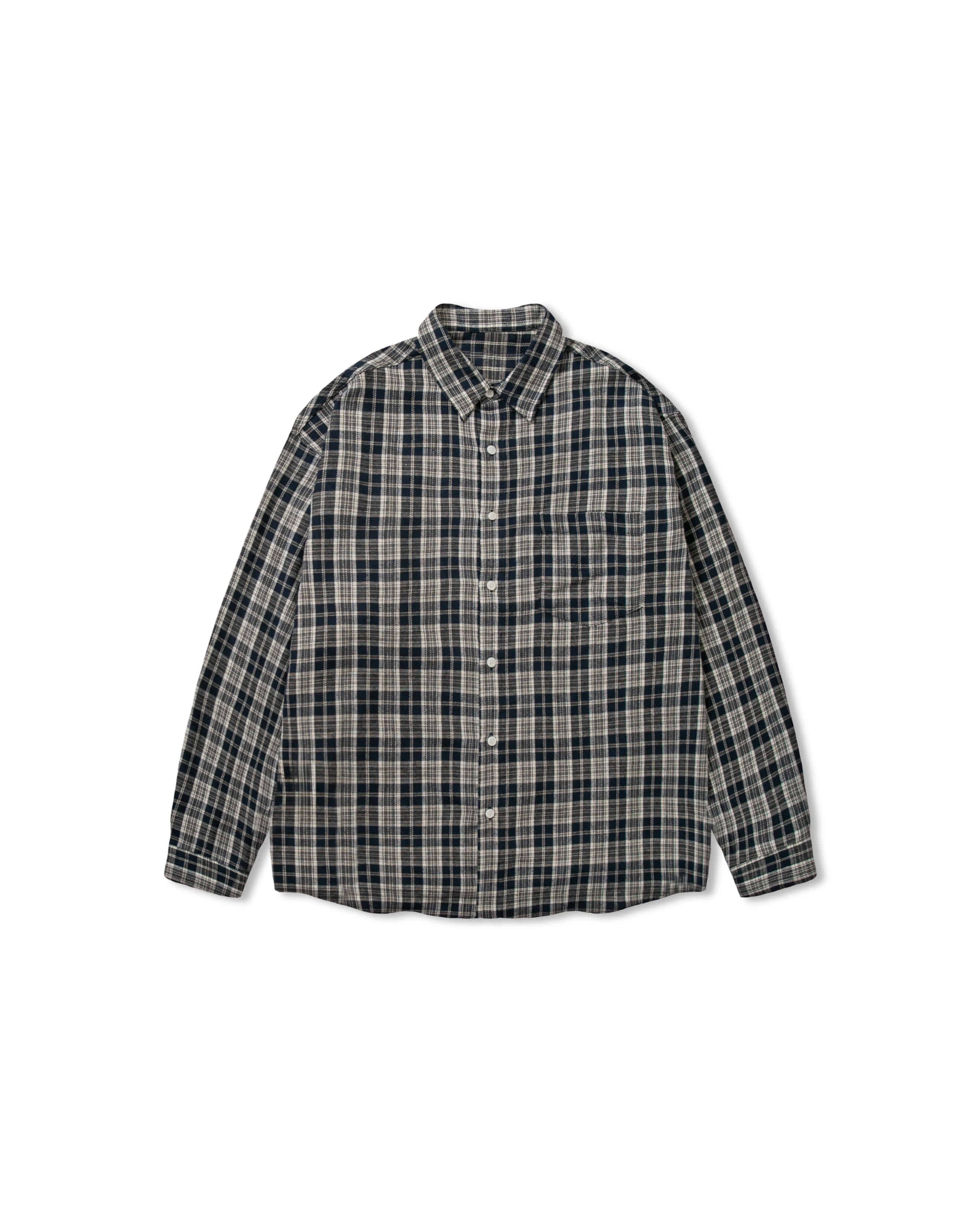 【ANGLAN】Pocket Stripe Big Half Shirt 252de7eb6cdccc82866ac884a41c5e