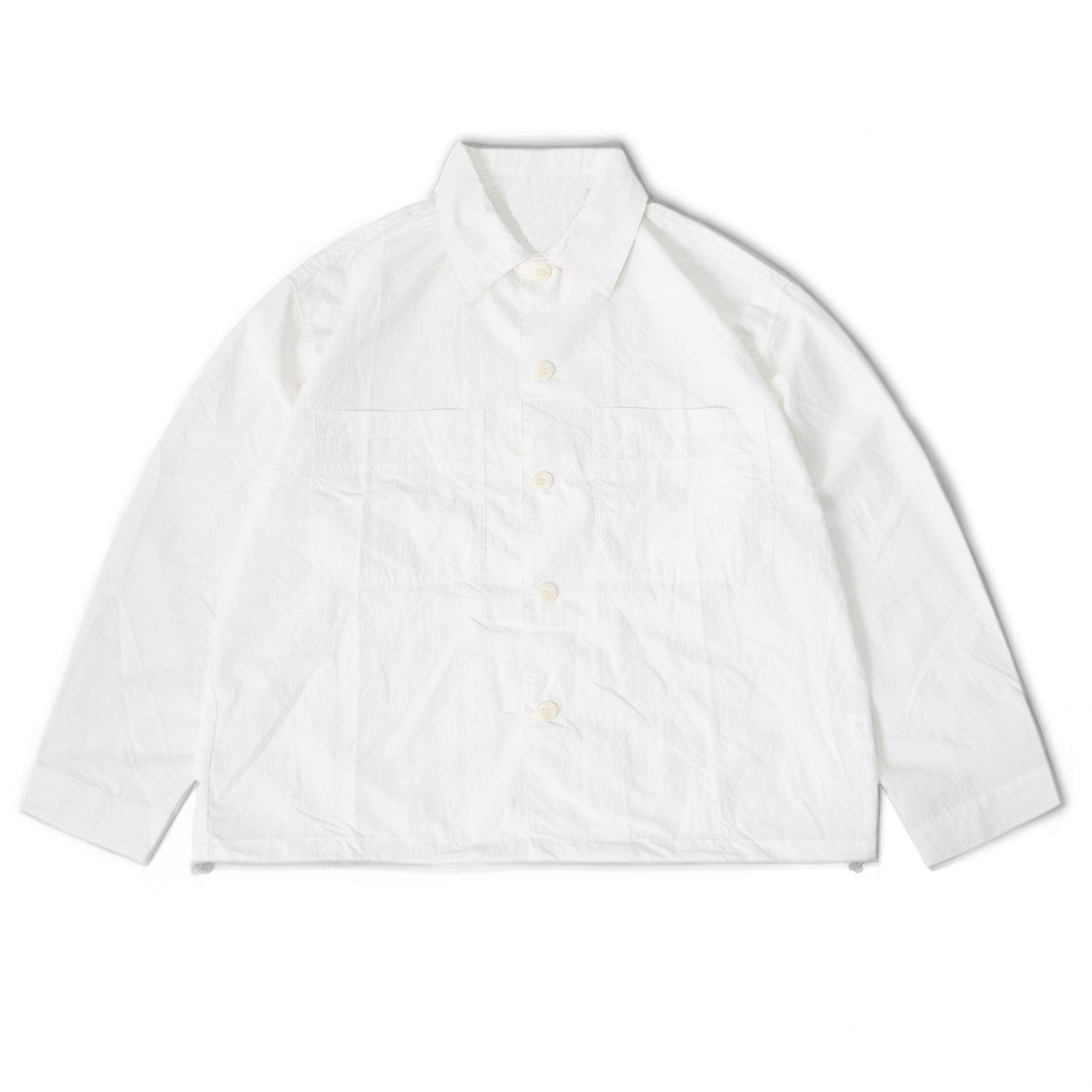 Nylon String Shirt Jacket - White