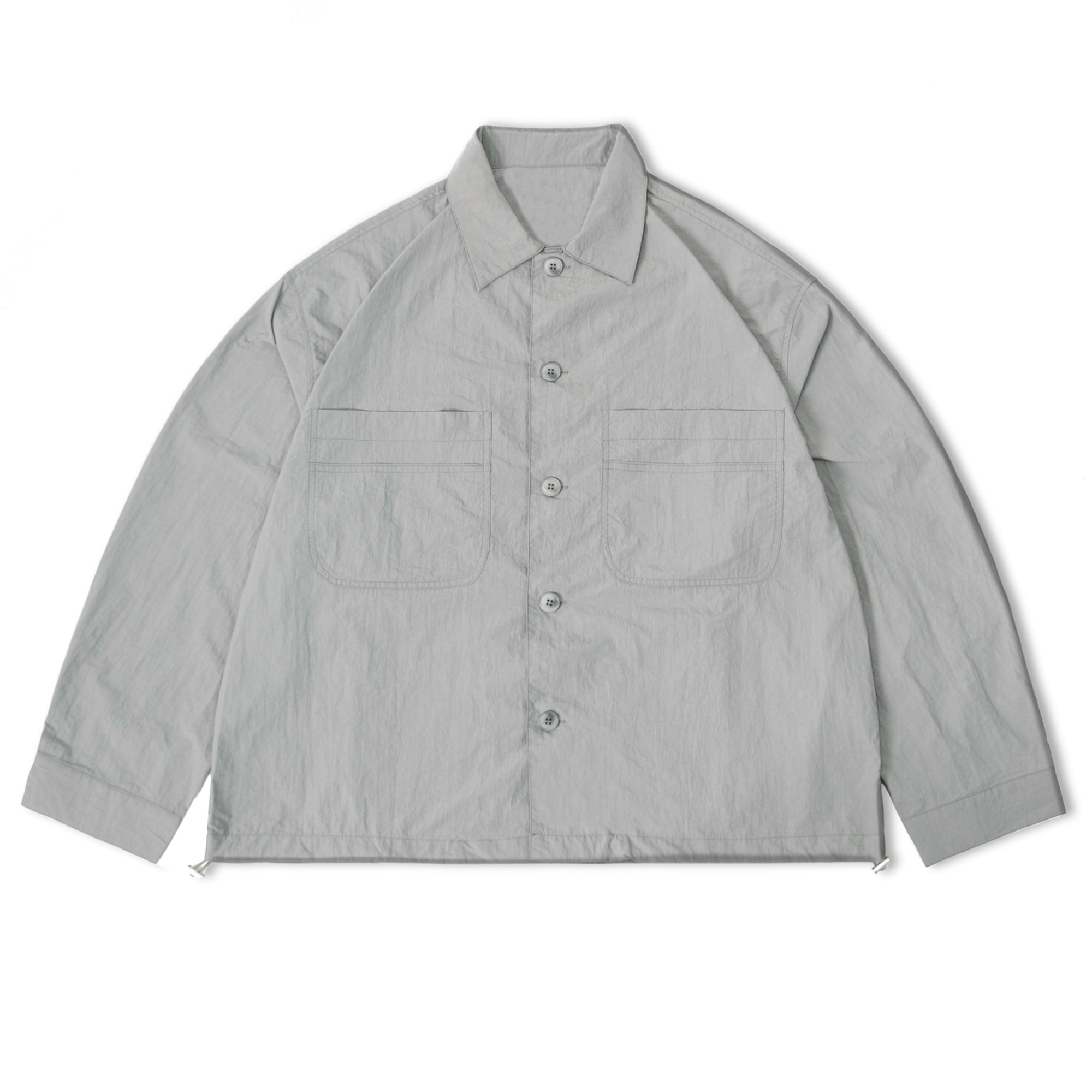 Nylon String Shirt Jacket - Grey