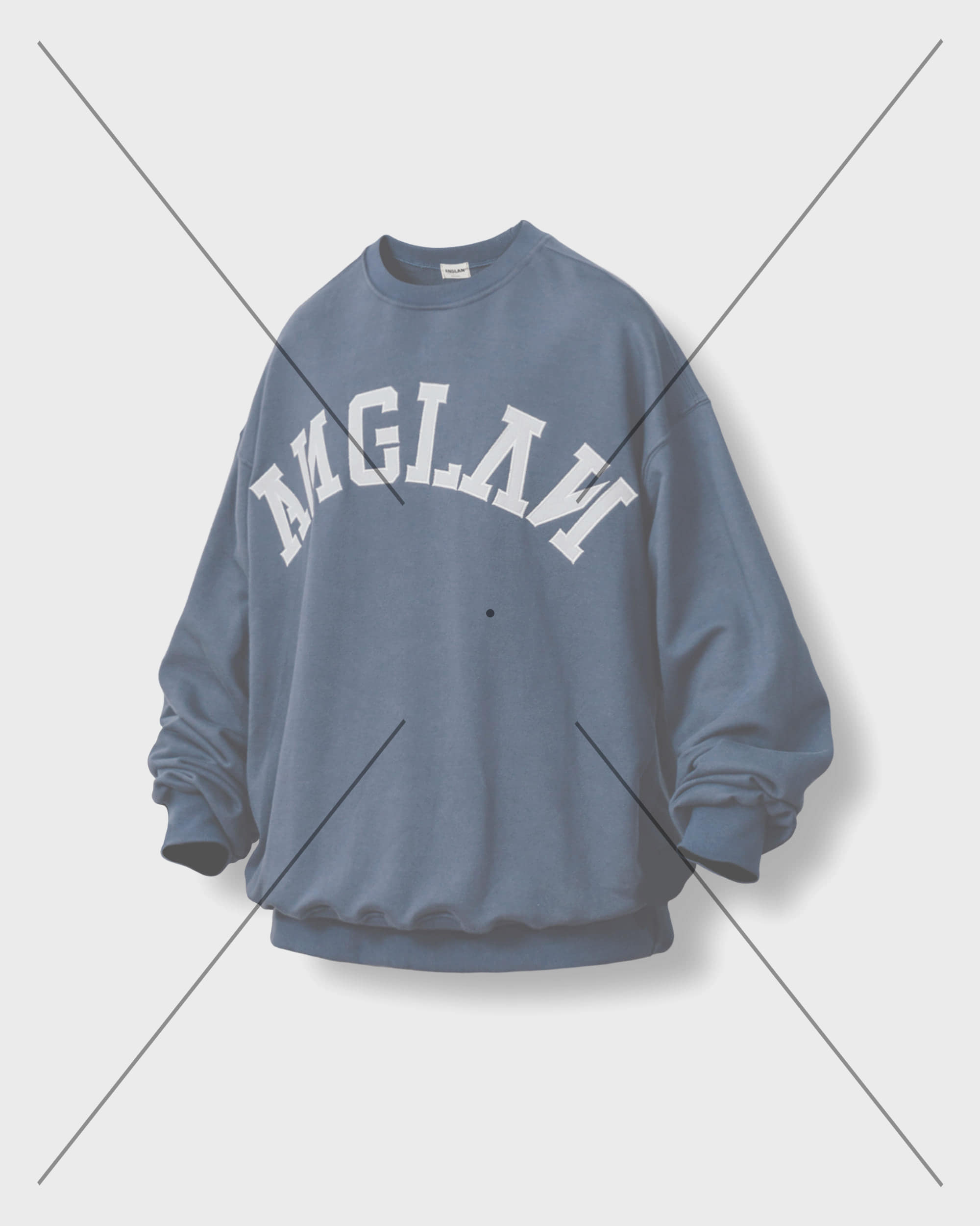 [AG] Appliqué Big Logo Sweat Shirt - Deep Blue
