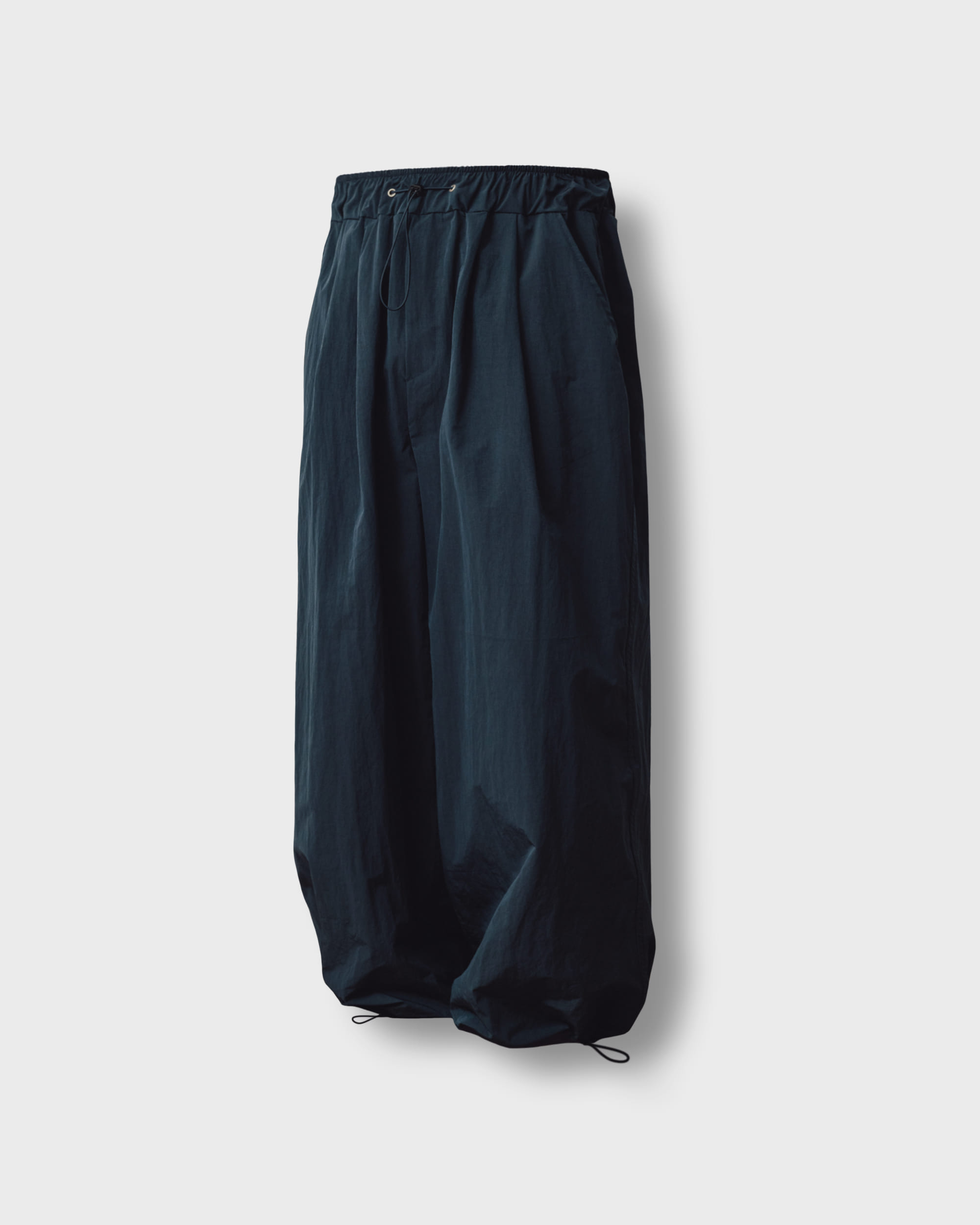 [AG] Rib Nylon String Loose Pants - Navy