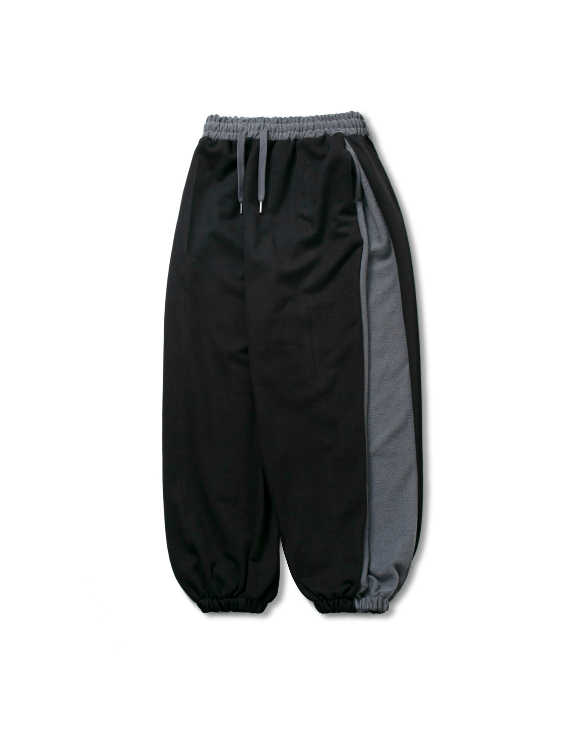 Pintuck Heavy Sweat Jogger Pants - Black