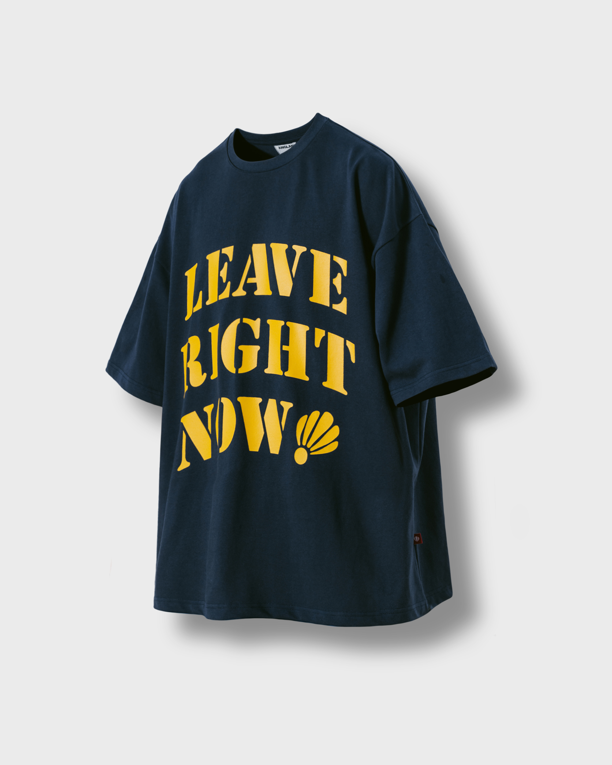 [AG] Leave Right Now Graphic Half Tee - Navy