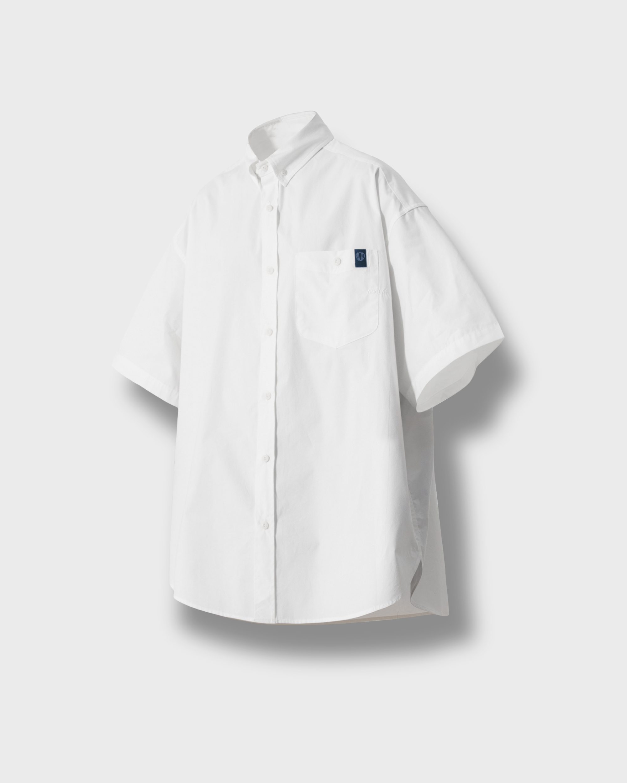 [AG] Elementary Pocket Big Half Shirt - White