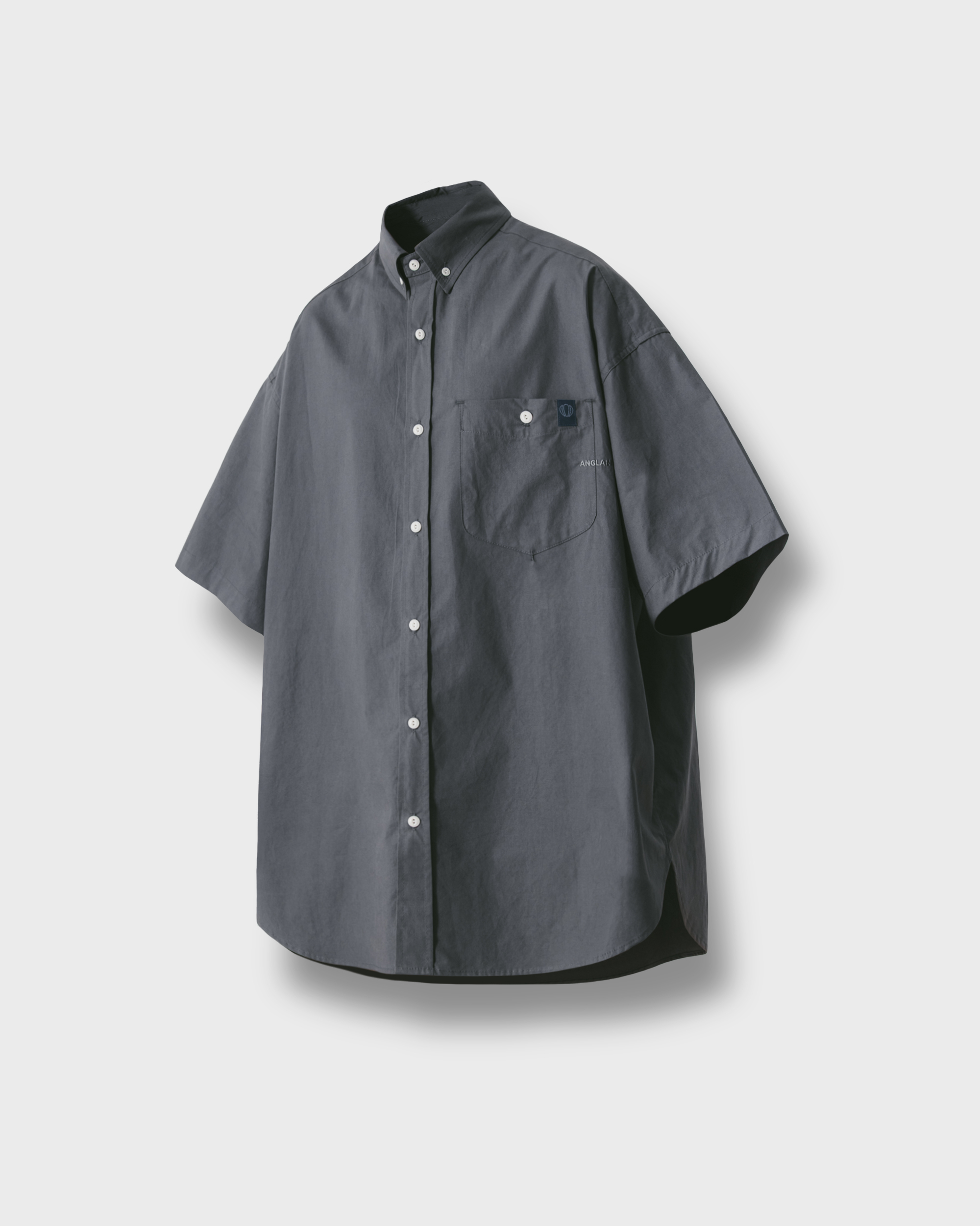 [AG] Elementary Pocket Big Half Shirt - Dark Grey