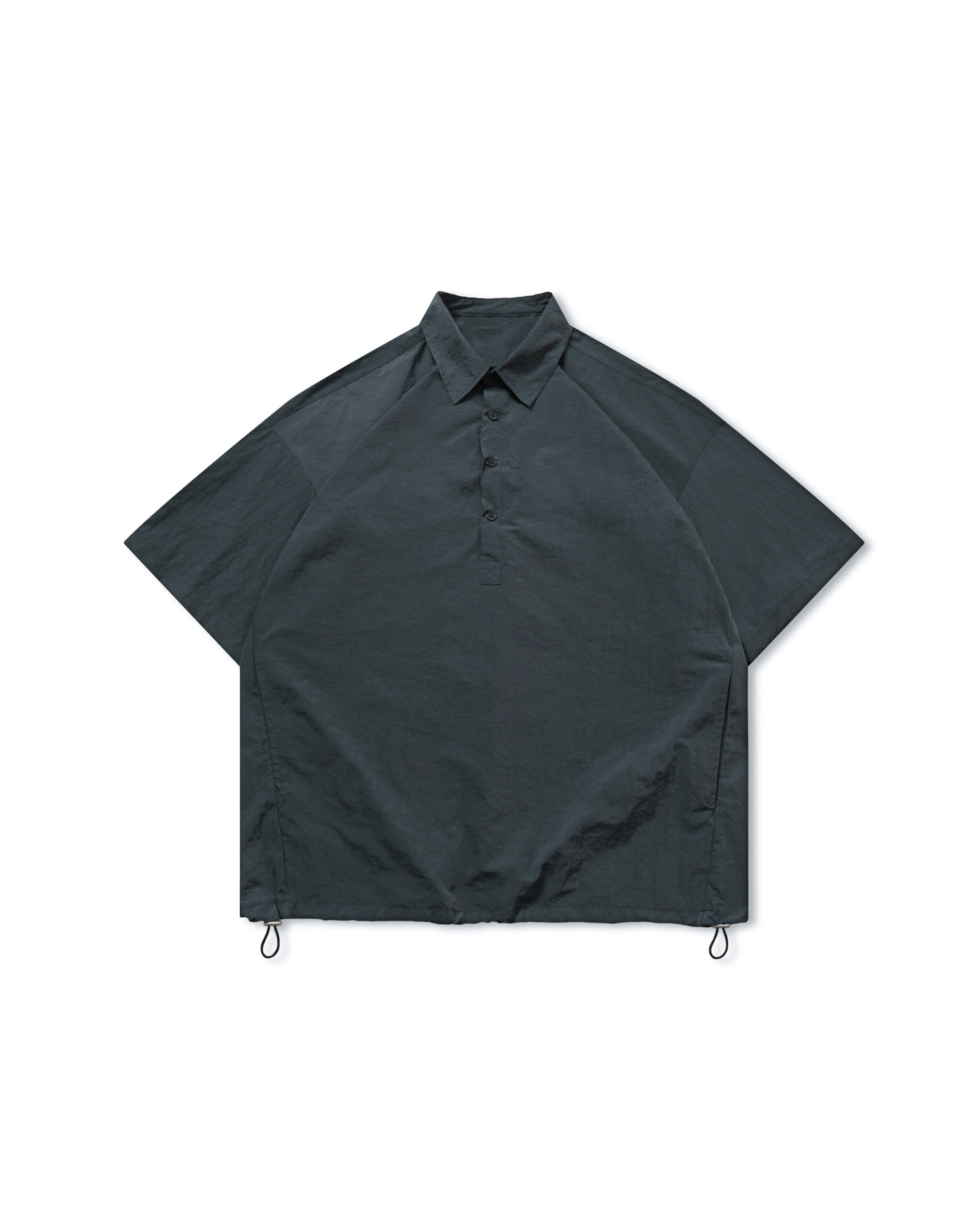 Stopper Nylon Anorak Half Shirt - Blue Grey